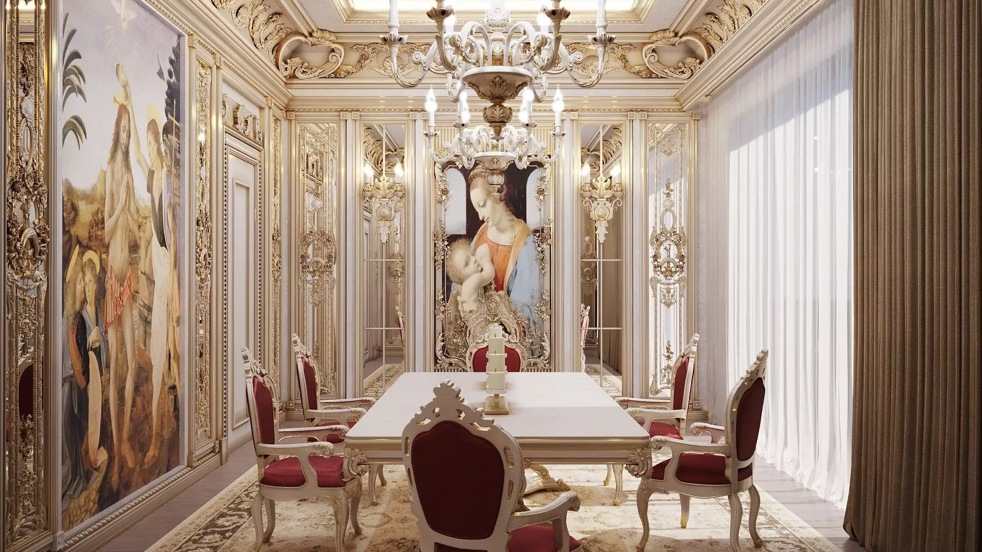 Classic interior luxury 3D model_0