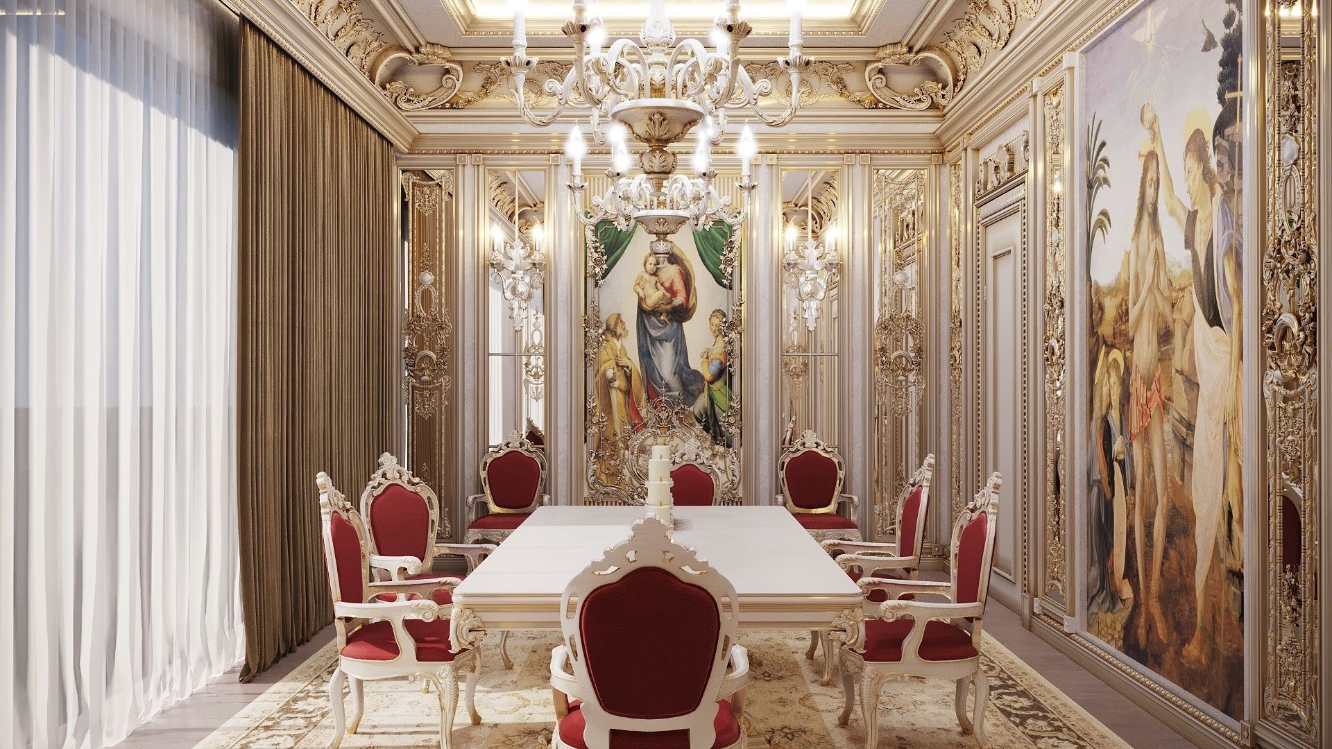 Classic interior luxury 3D model_1