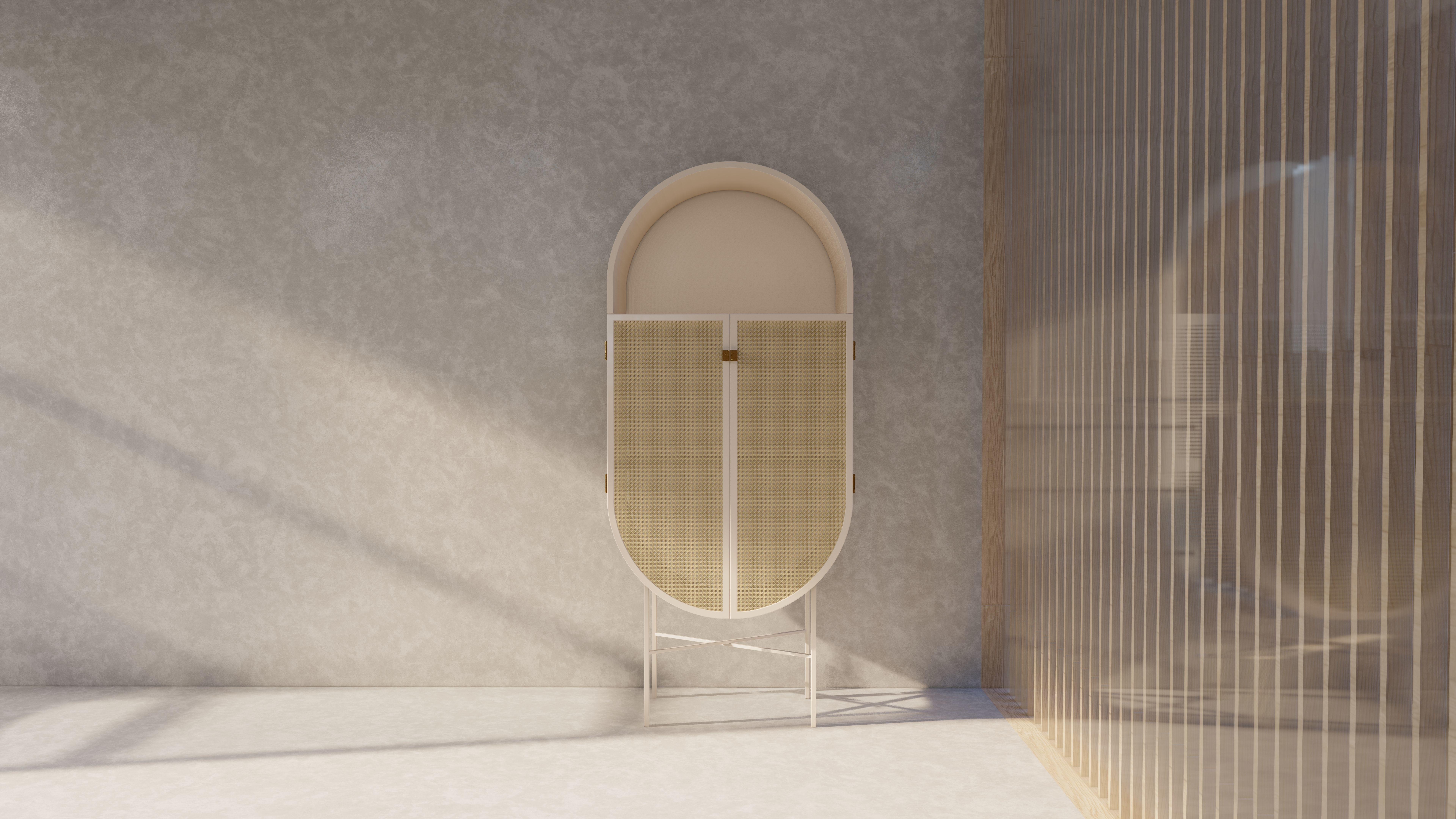Cane cabinet 3D model 3D model_3