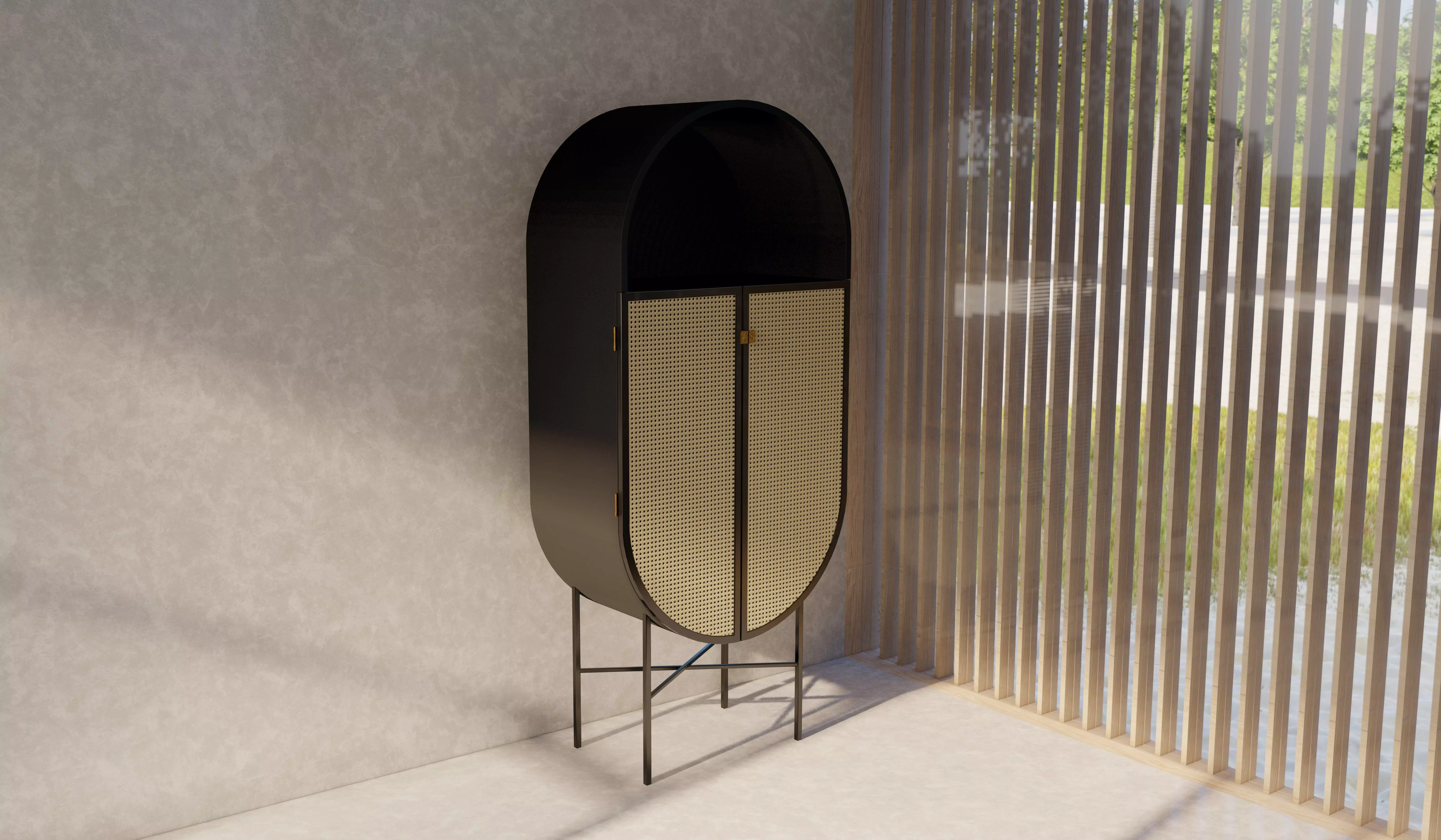 Cane cabinet 3D model 3D model_0