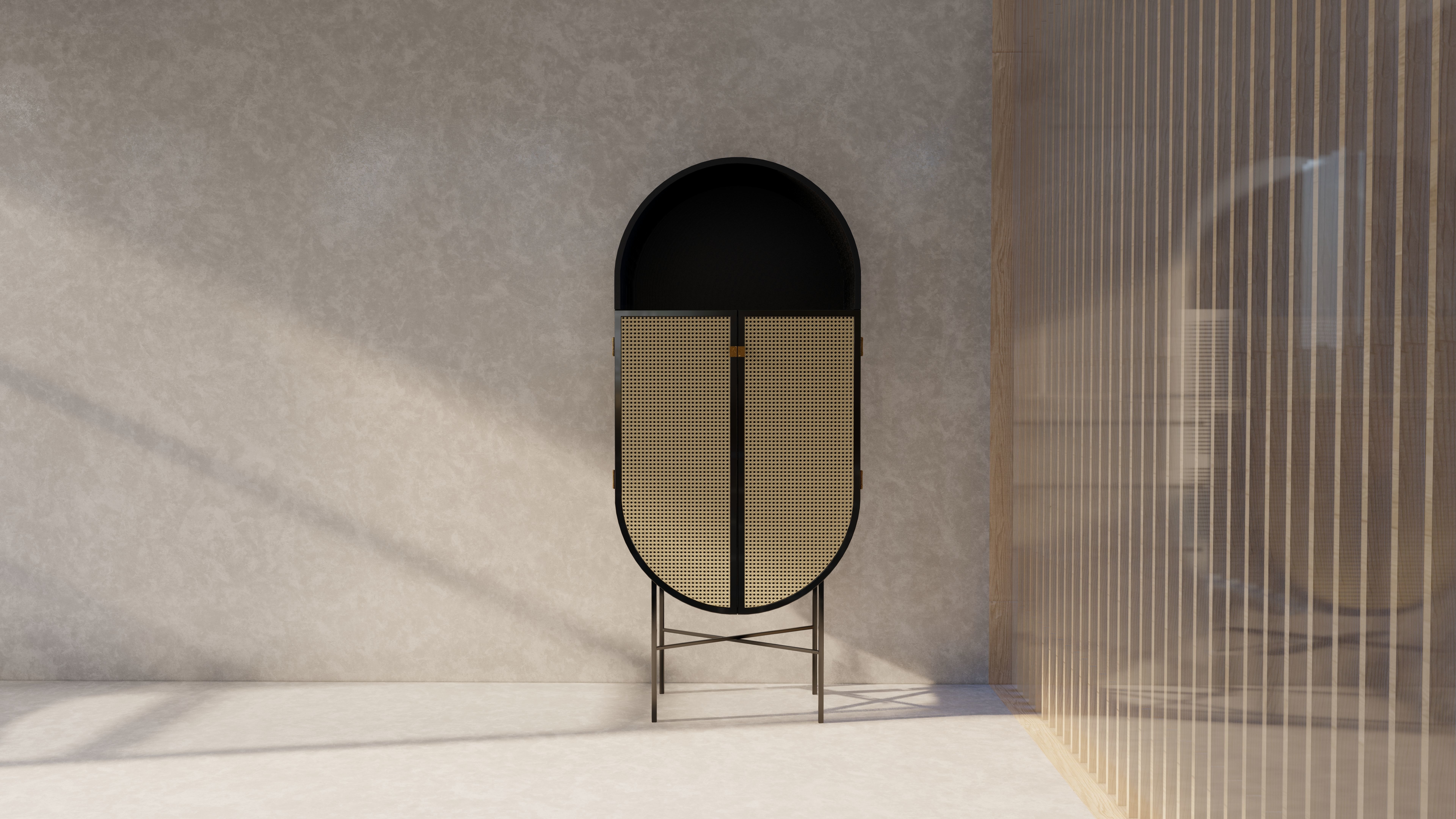Cane cabinet 3D model 3D model_1