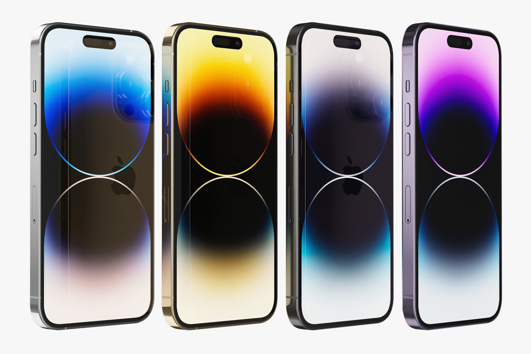 Apple iPhone 14 Pro all colors 3D model_8