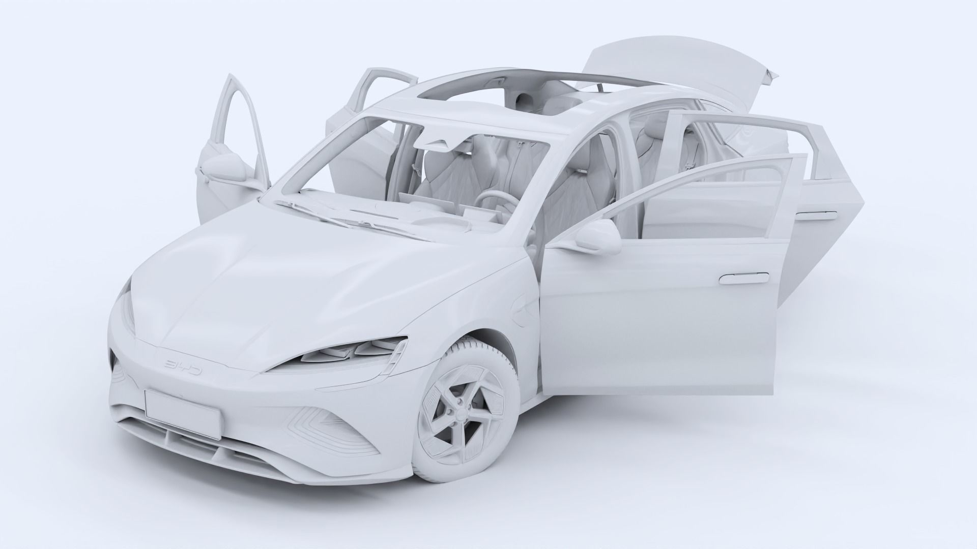 2024 BYD Seal EV Champion Edition With interior 3D model_22