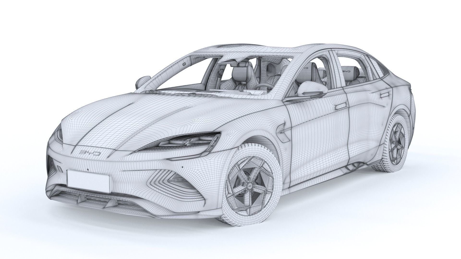 2024 BYD Seal EV Champion Edition With interior 3D model_29