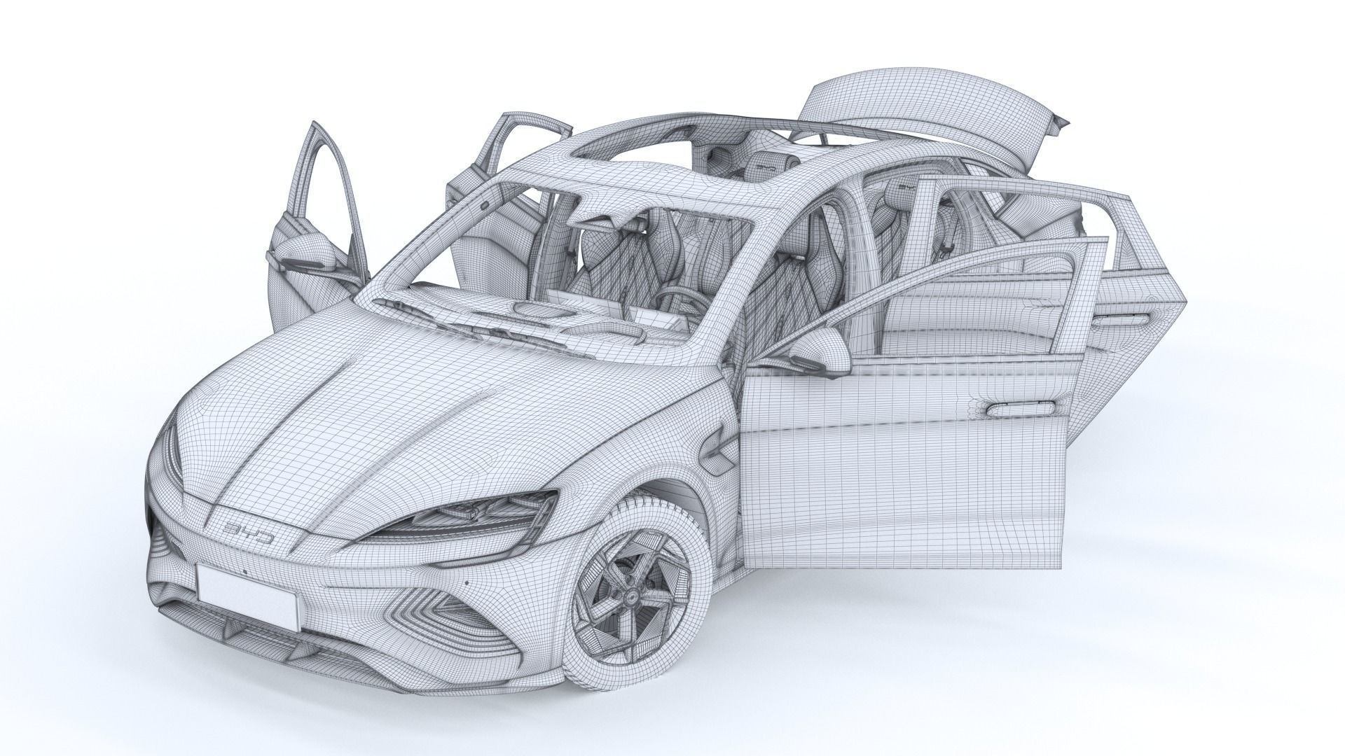 2024 BYD Seal EV Champion Edition With interior 3D model_32