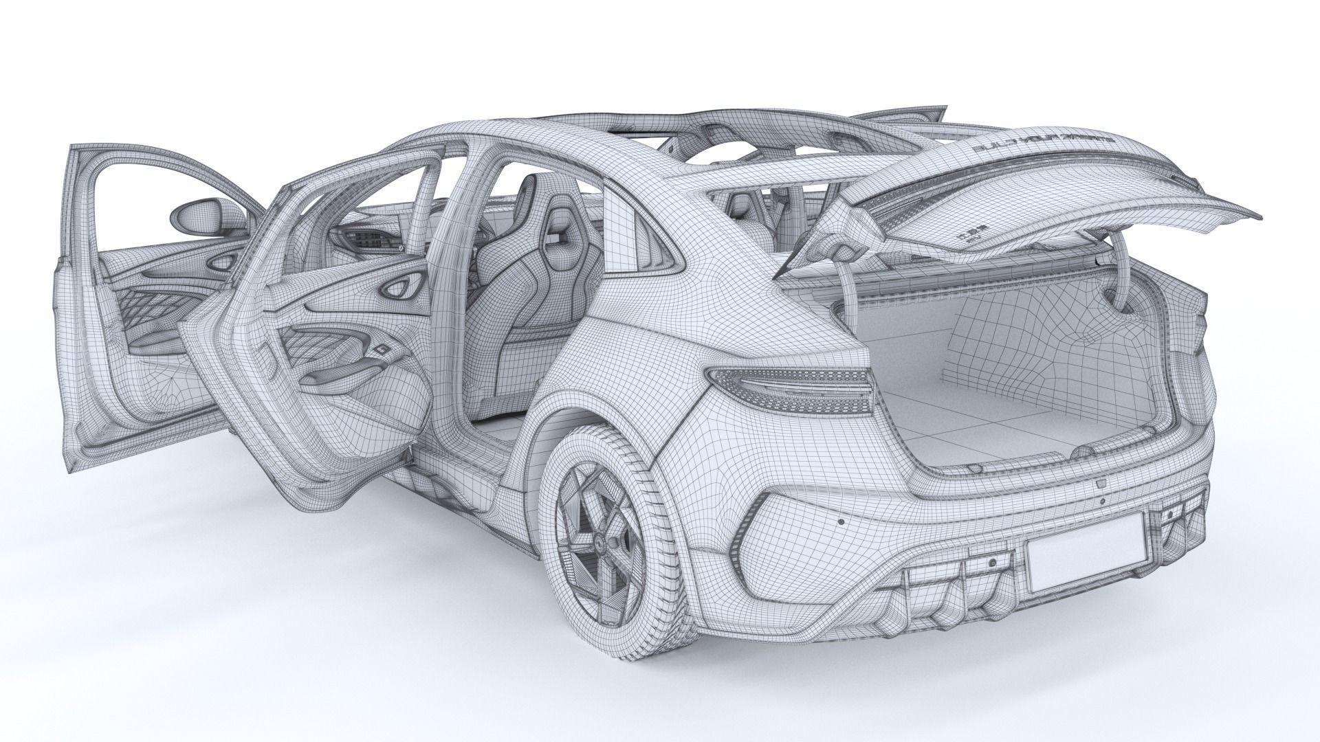2024 BYD Seal EV Champion Edition With interior 3D model_36