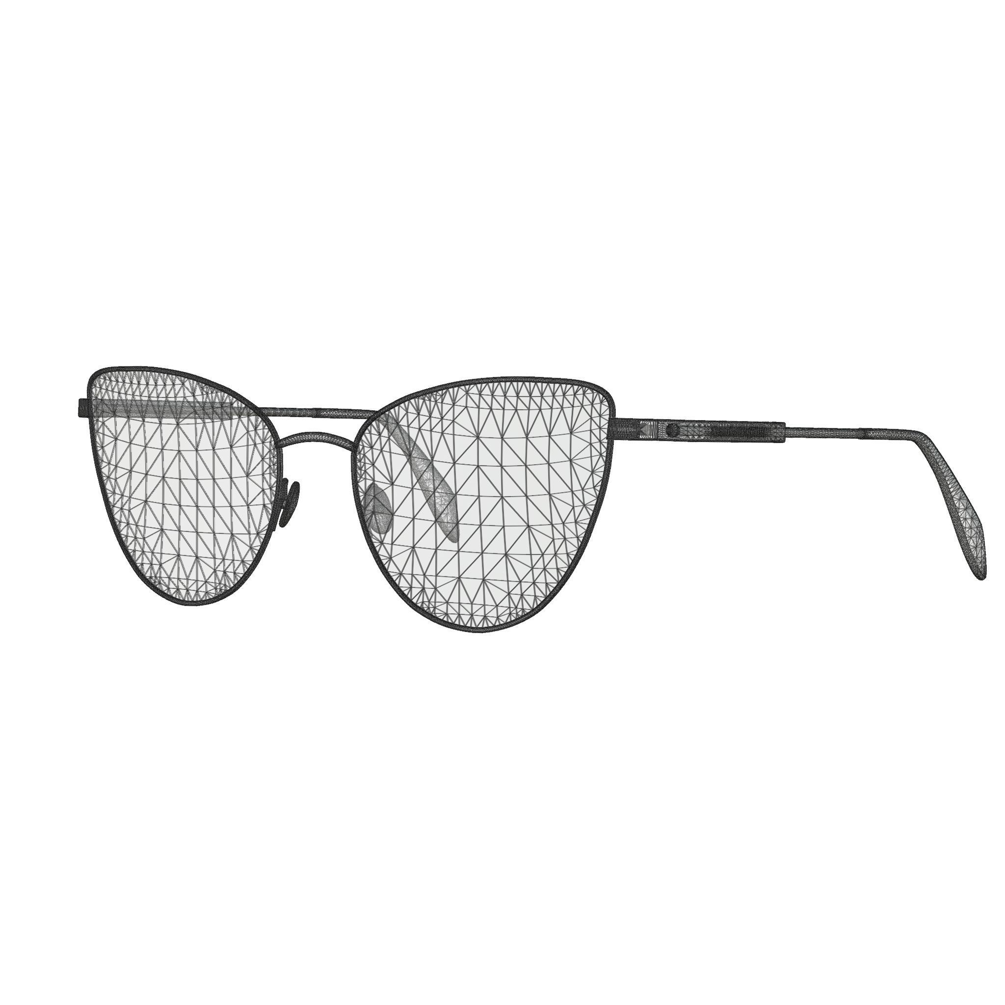Alexander McQueen AM0268O Glasses Low-poly 3D model_5