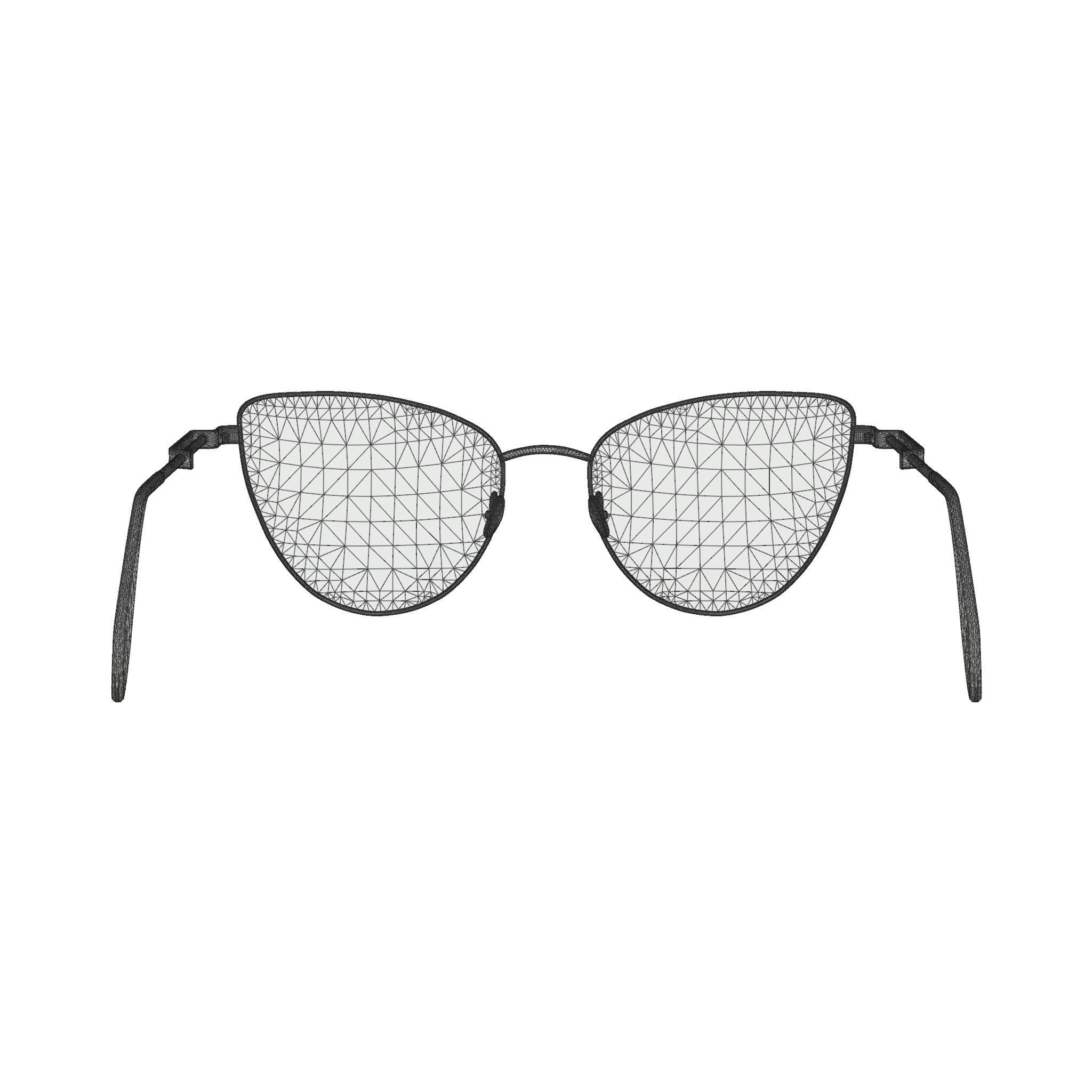 Alexander McQueen AM0268O Glasses Low-poly 3D model_6