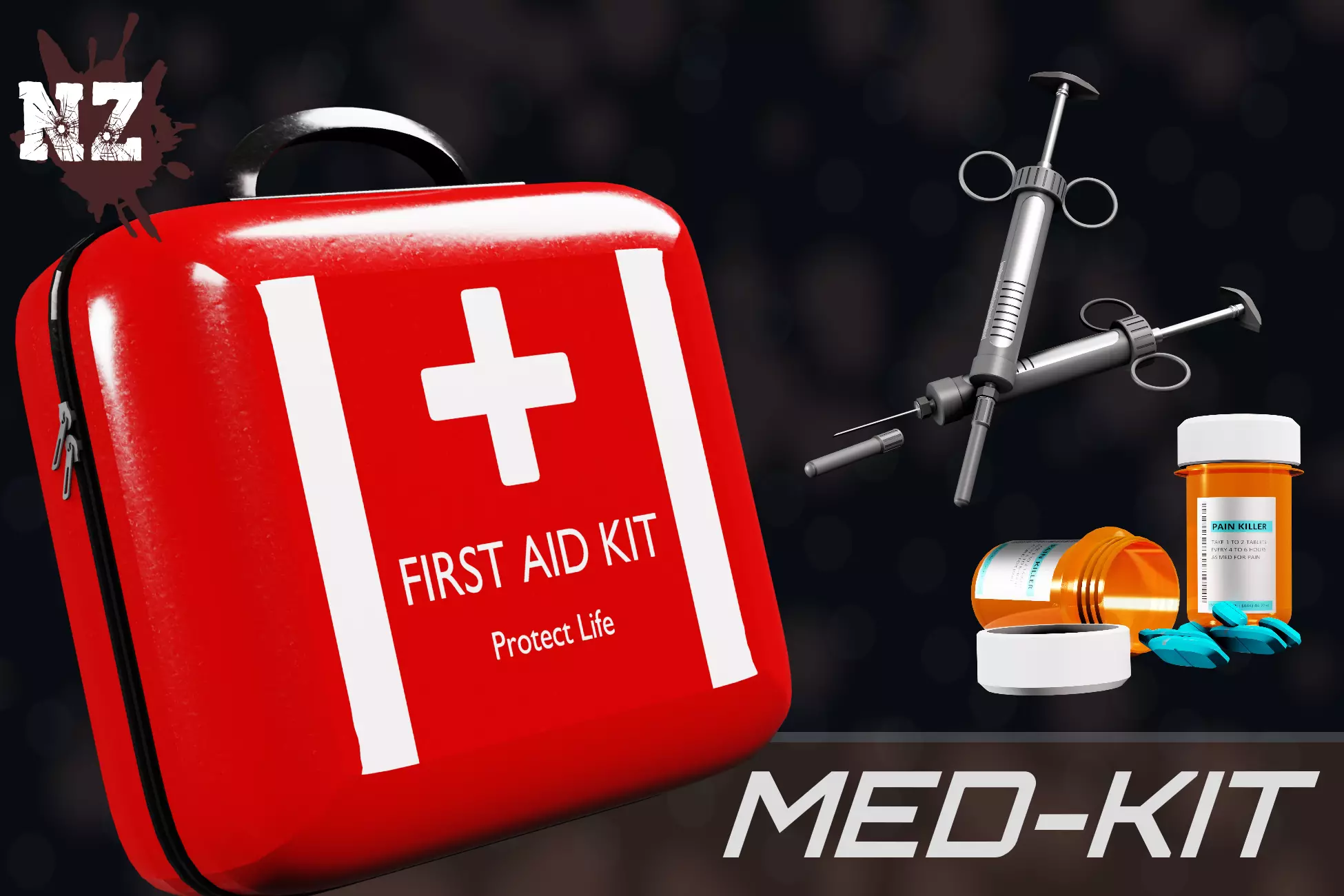 NZ MedKit Low-poly 3D model_0