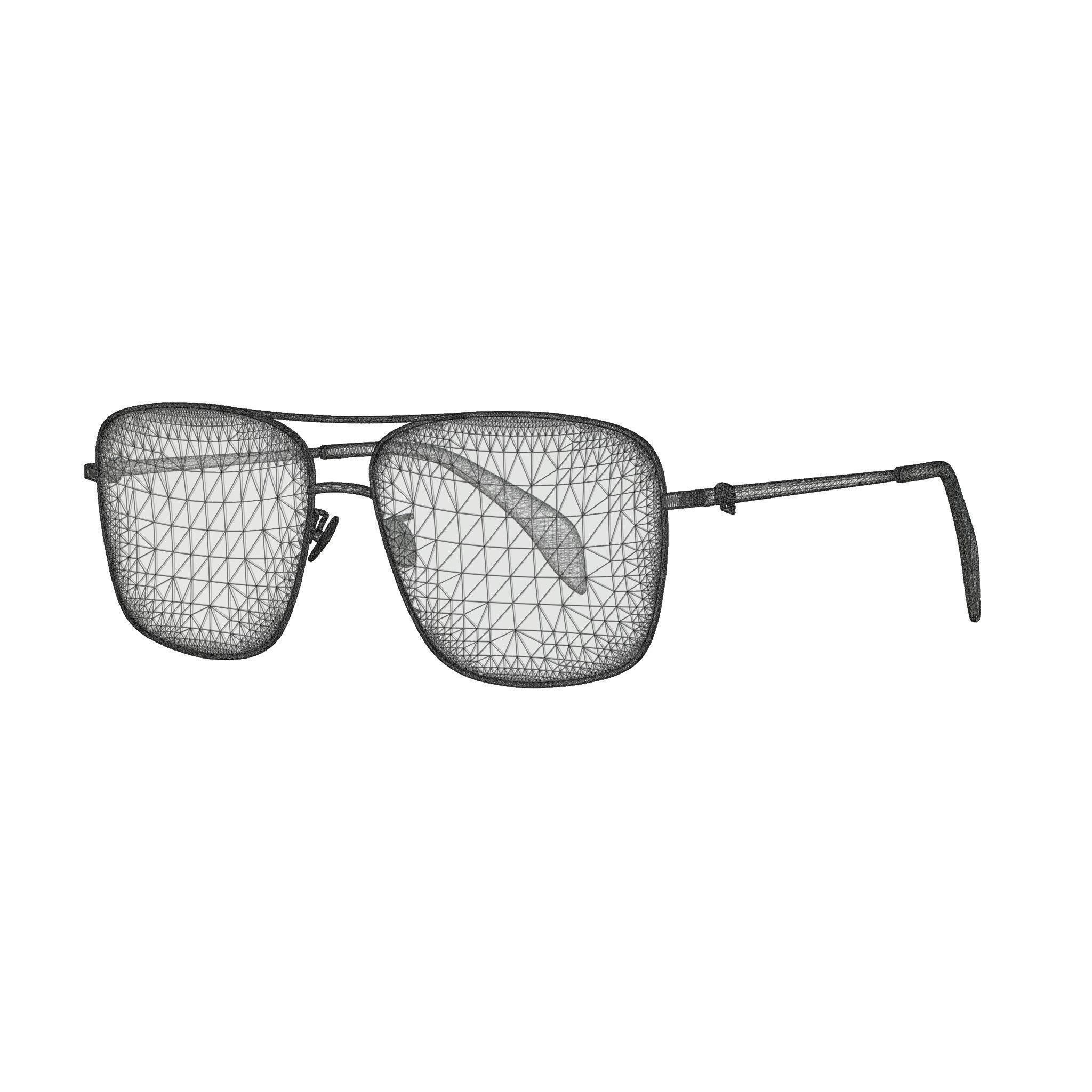 Alexander McQueen - AM0277O Glasses Low-poly 3D model_5