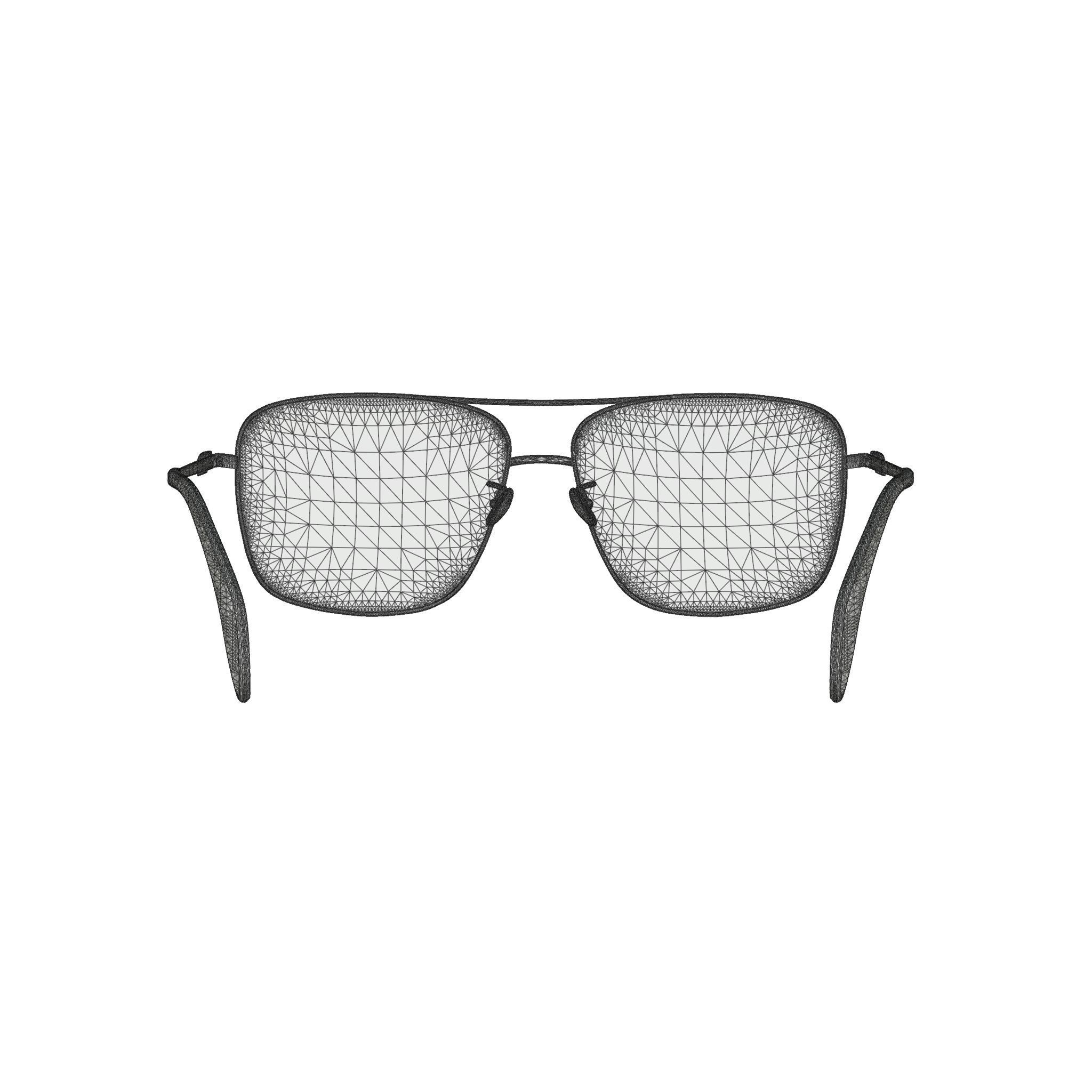 Alexander McQueen - AM0277O Glasses Low-poly 3D model_6