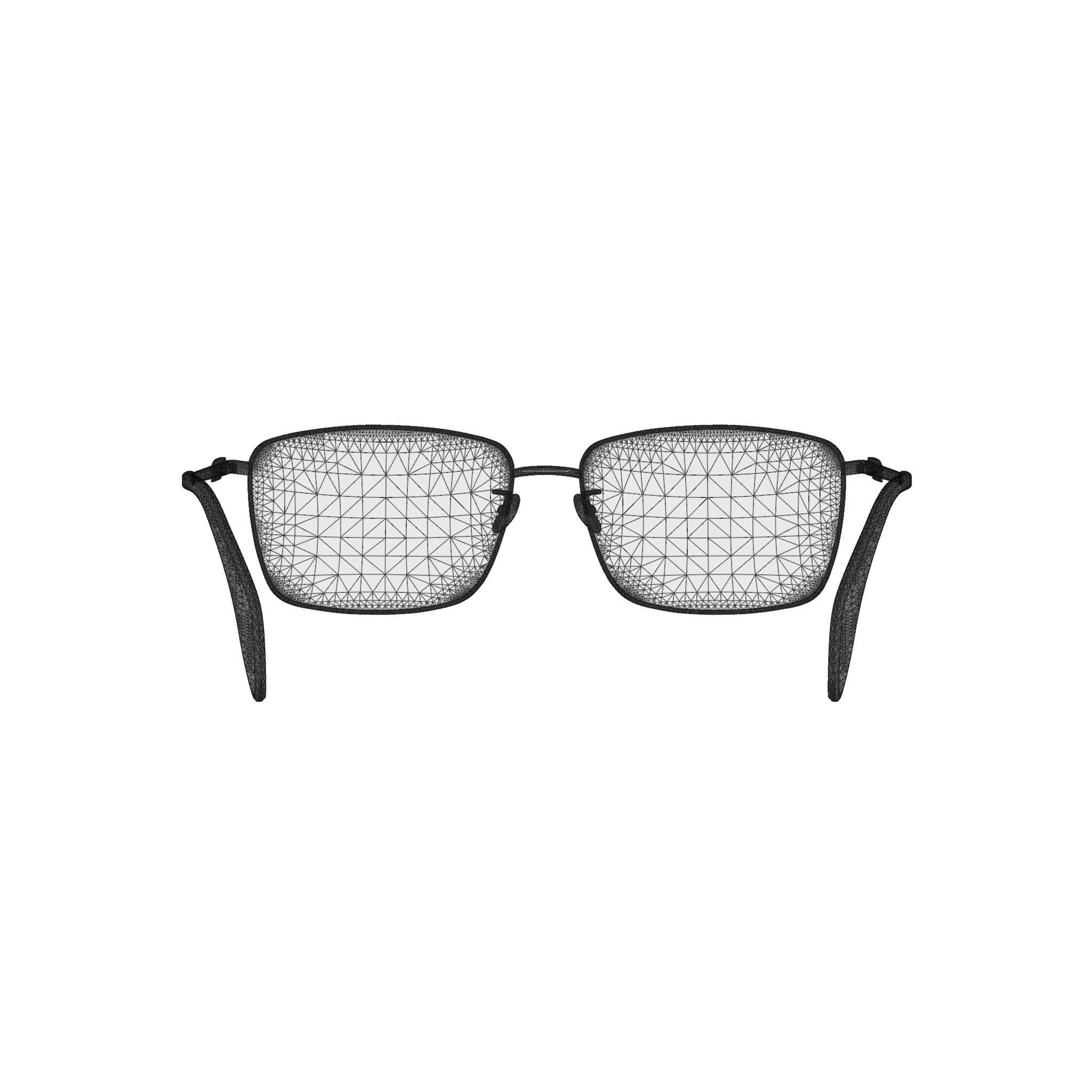 Alexander McQueen AM0278O Glasses Low-poly 3D model_6