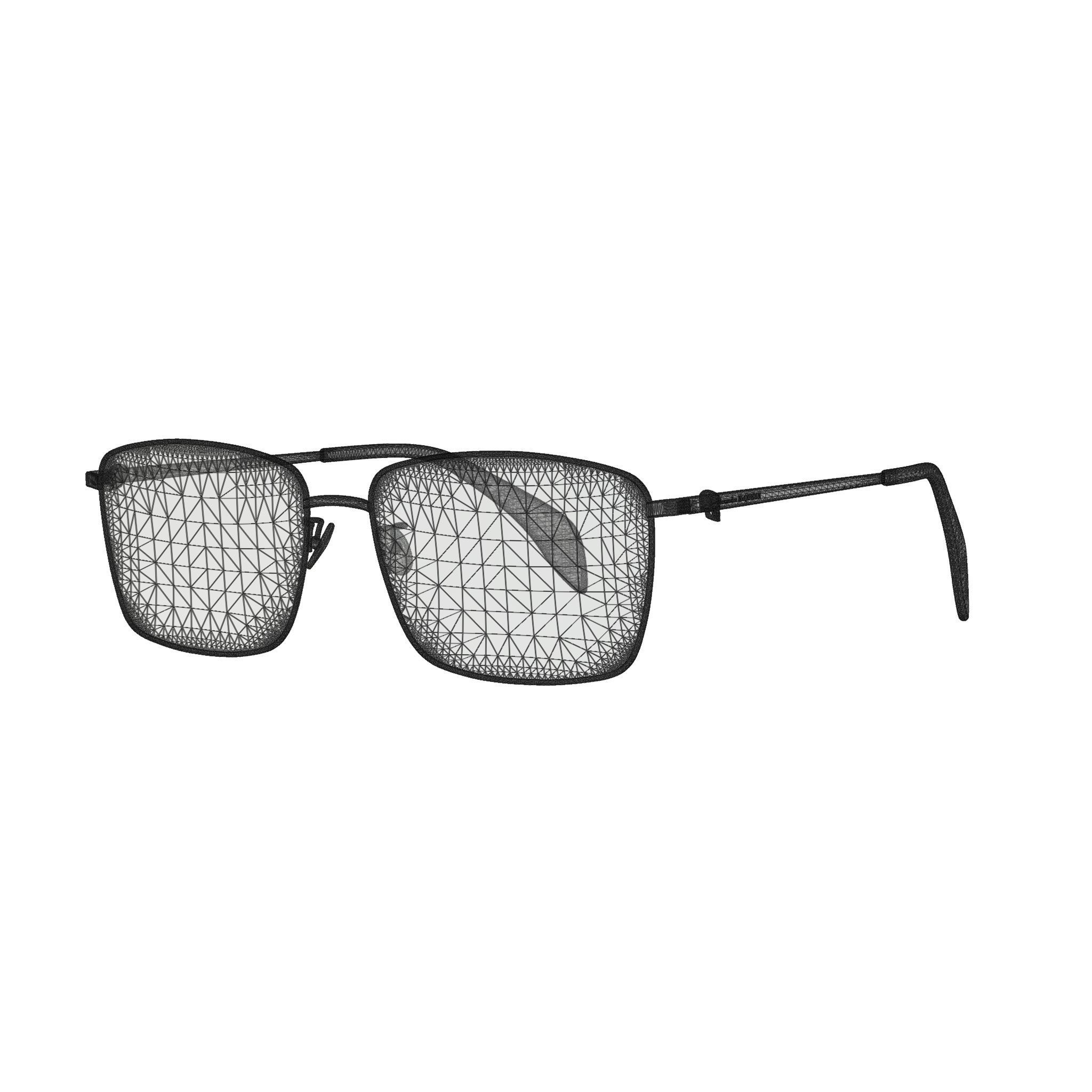 Alexander McQueen AM0278O Glasses Low-poly 3D model_5