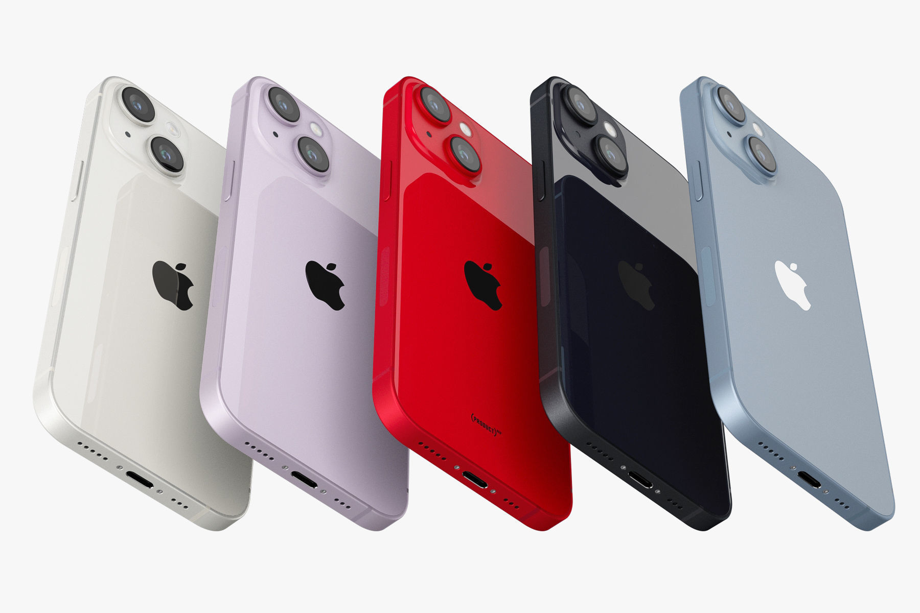 Apple iPhone 14 all colors 3D model_8