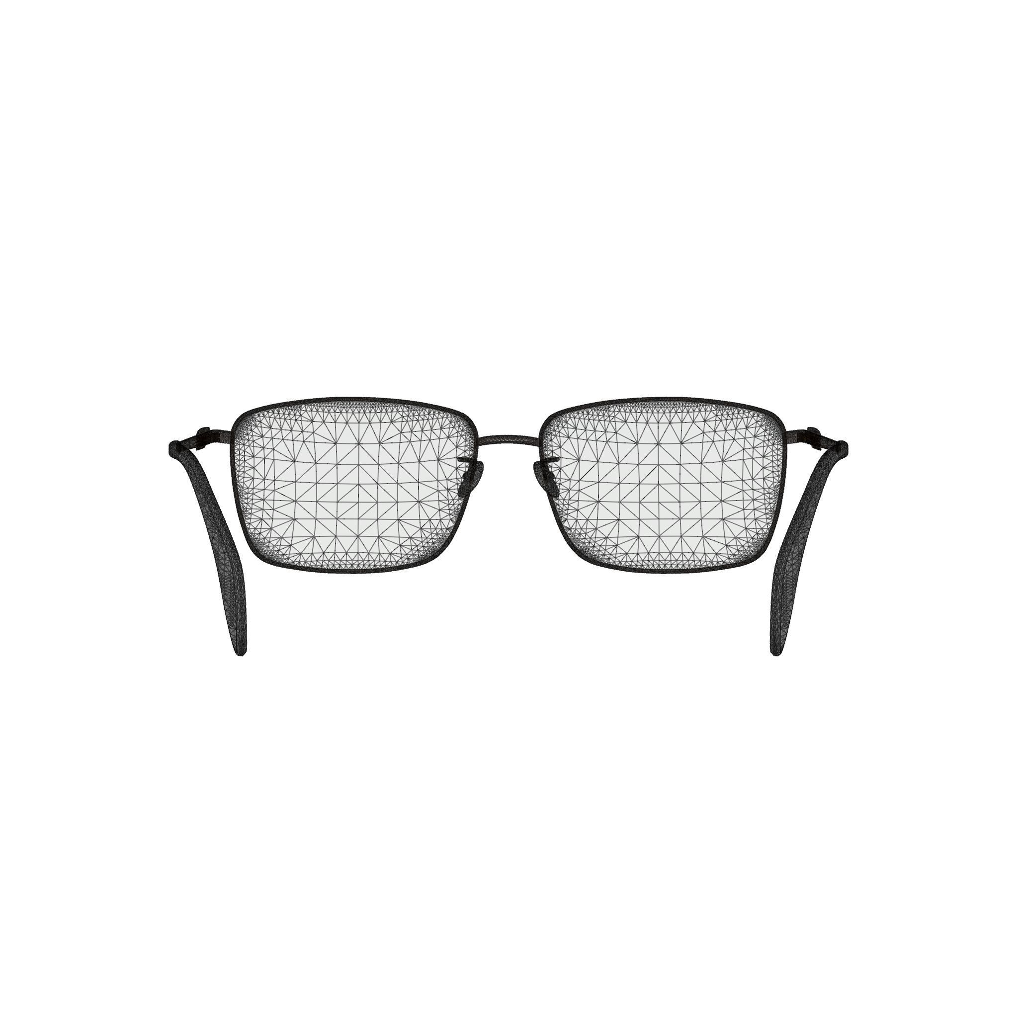 Alexander McQueen AM0278O Glasses Low-poly 3D model_6