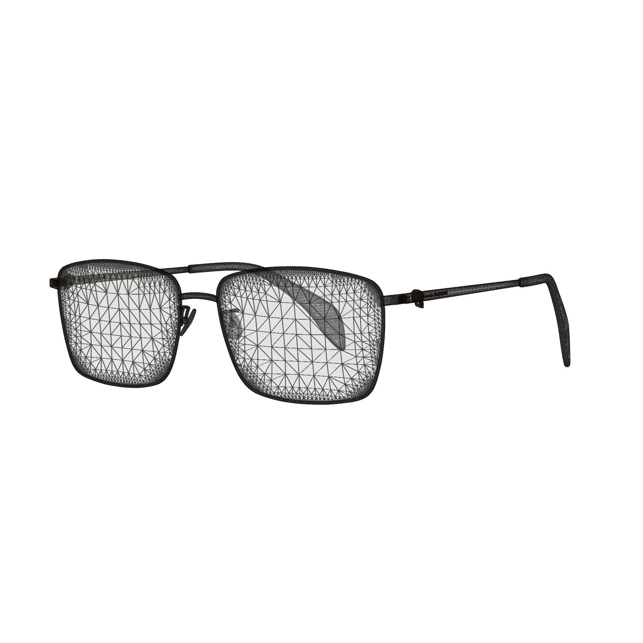 Alexander McQueen AM0278O Glasses Low-poly 3D model_5