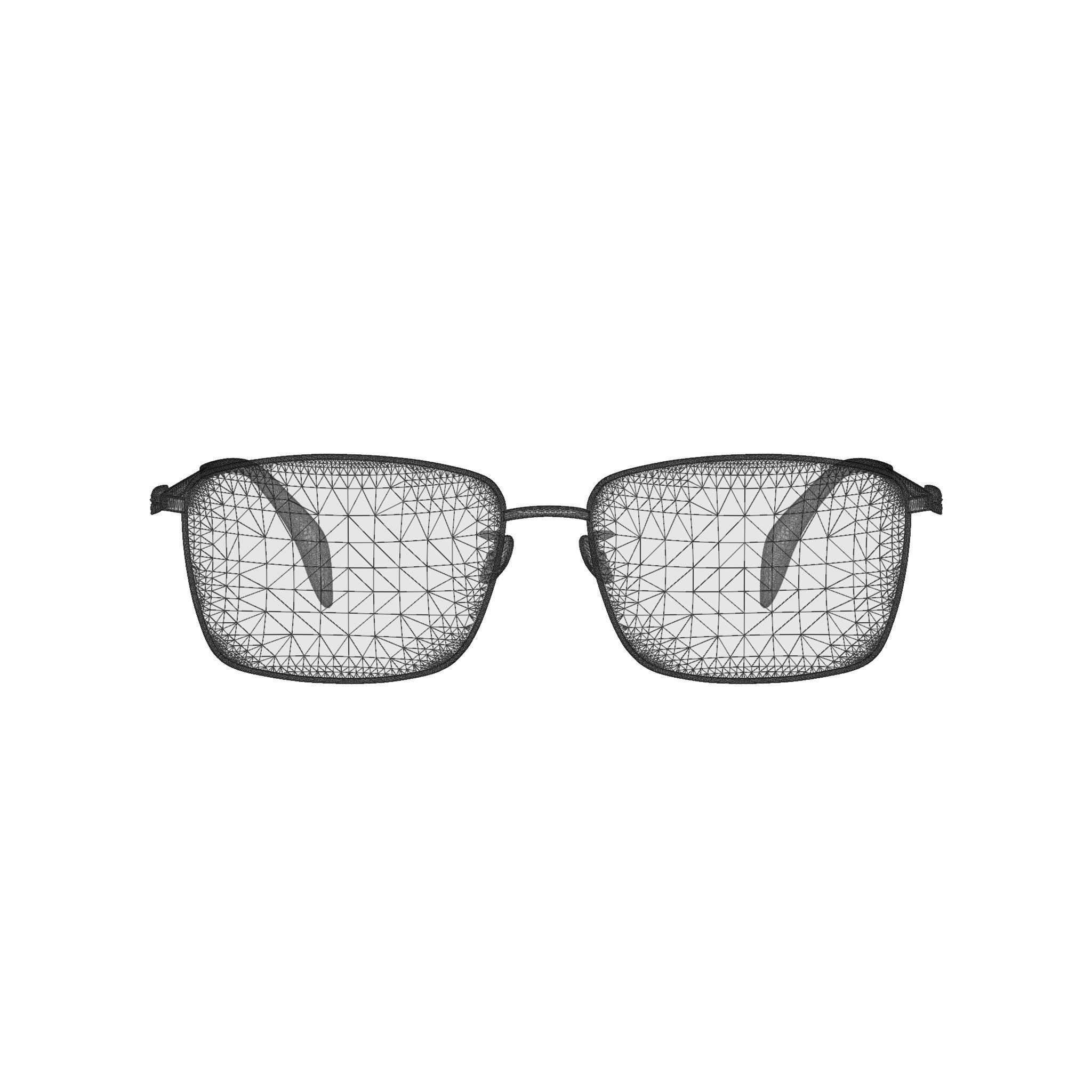 Alexander McQueen AM0278O Glasses Low-poly 3D model_6