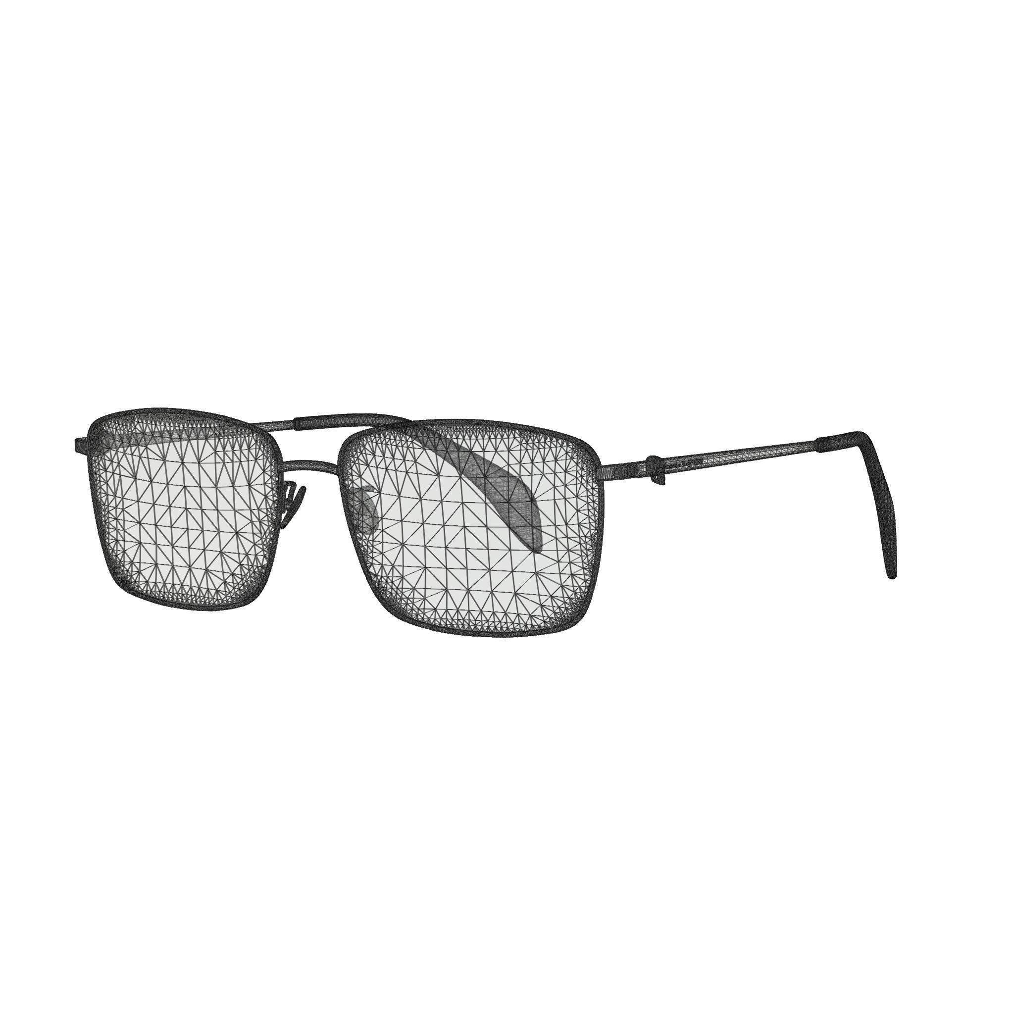 Alexander McQueen AM0278O Glasses Low-poly 3D model_4