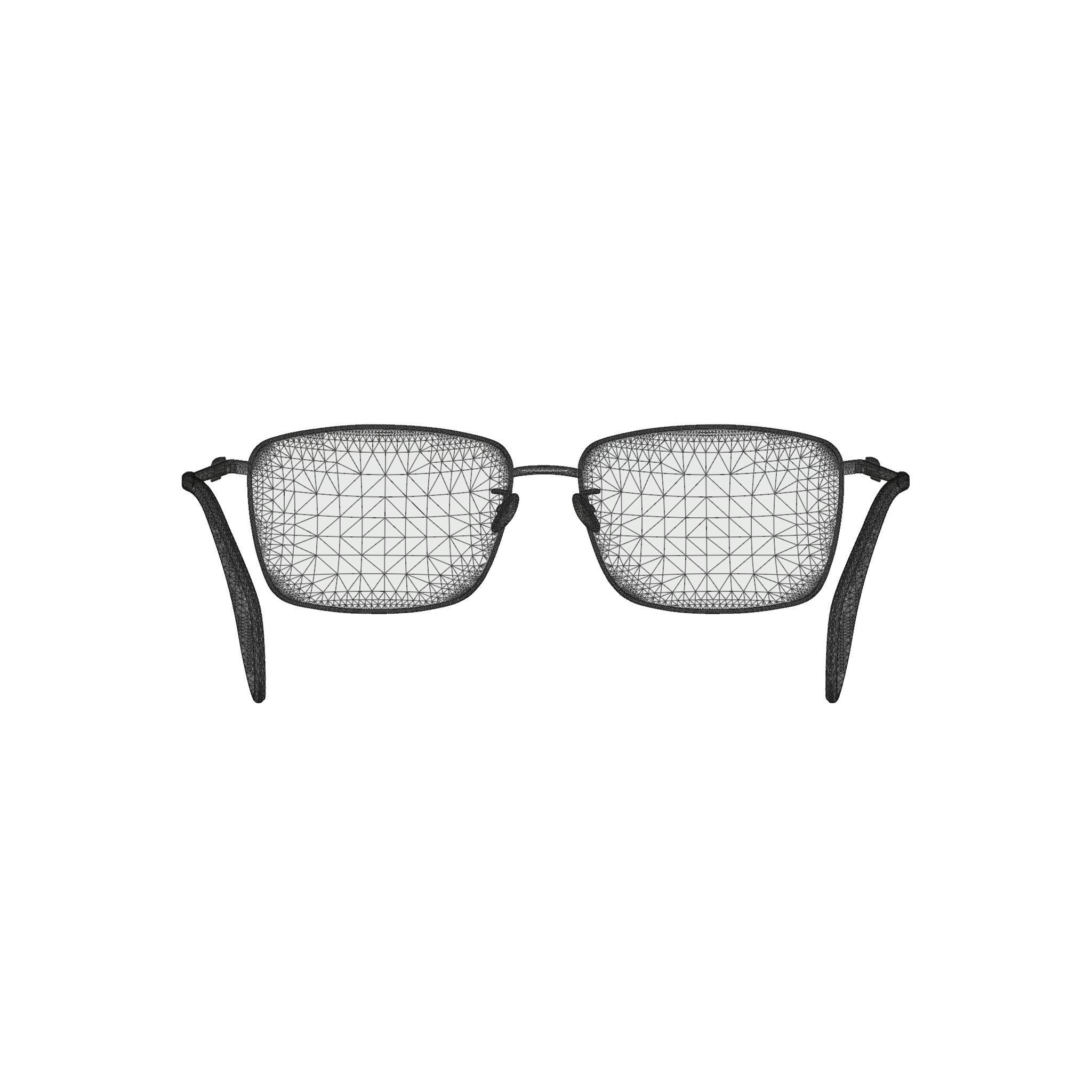 Alexander McQueen AM0278O Glasses Low-poly 3D model_5