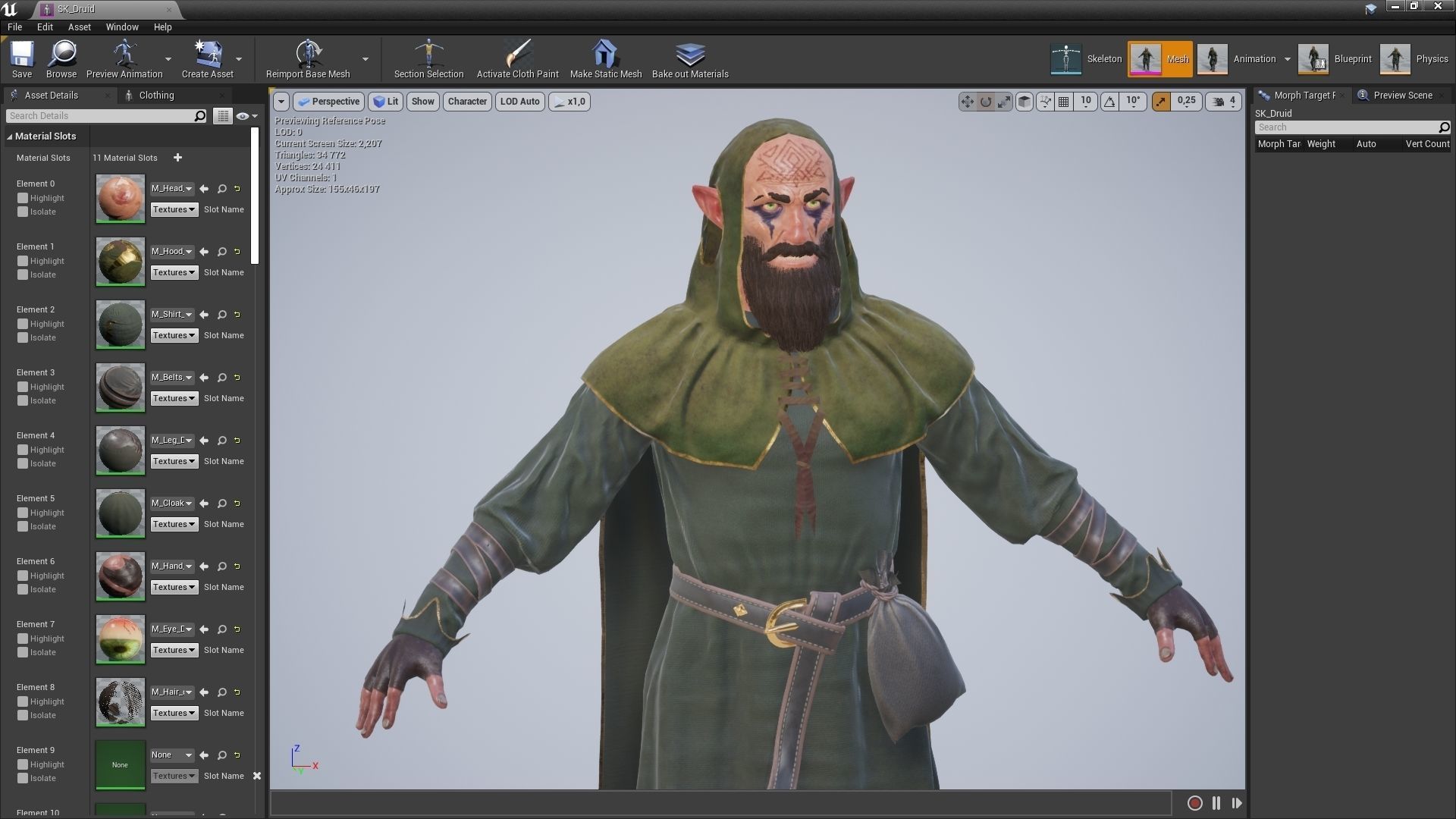 Druide chess game Low-poly 3D model_17