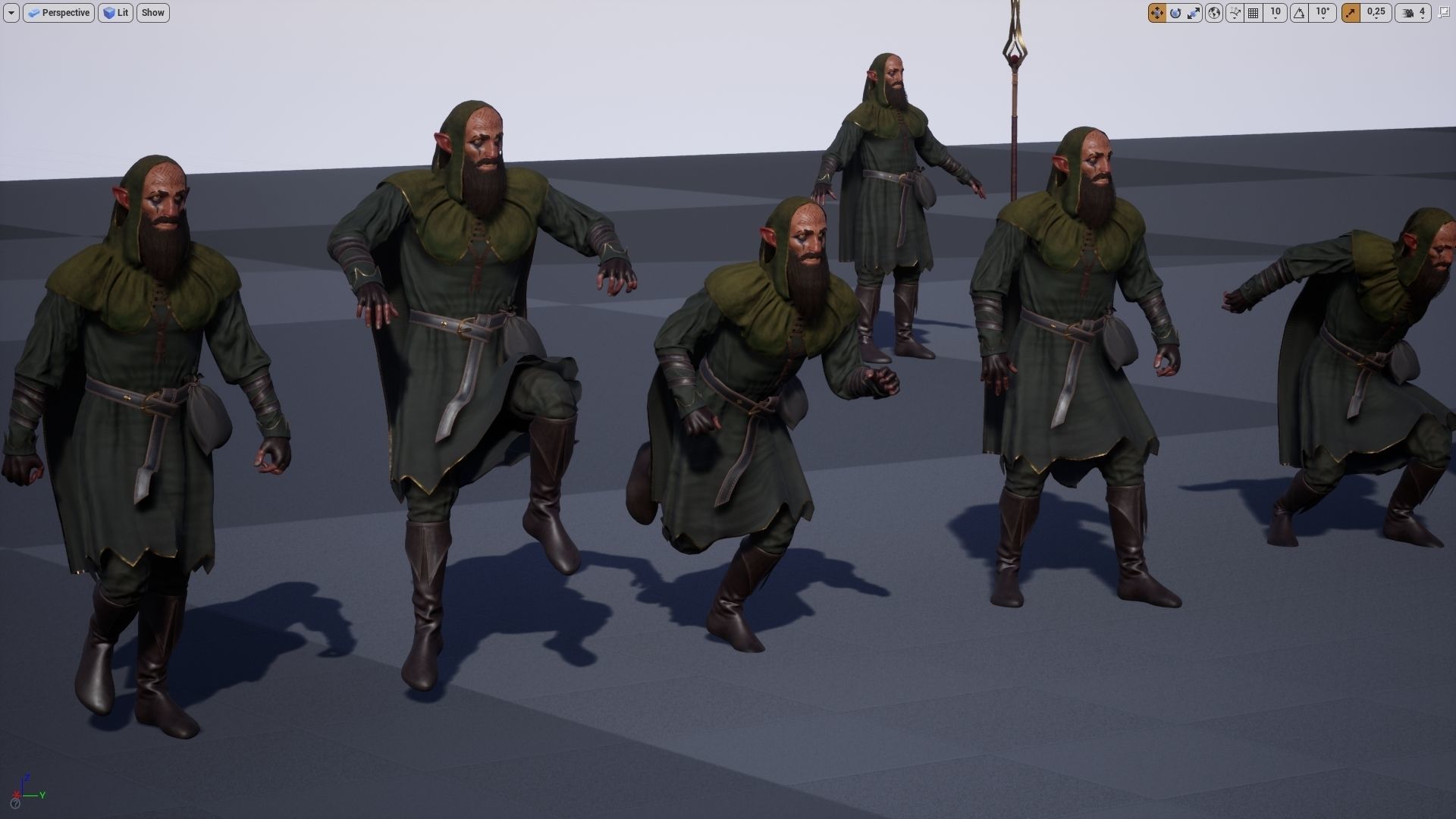 Druide chess game Low-poly 3D model_6