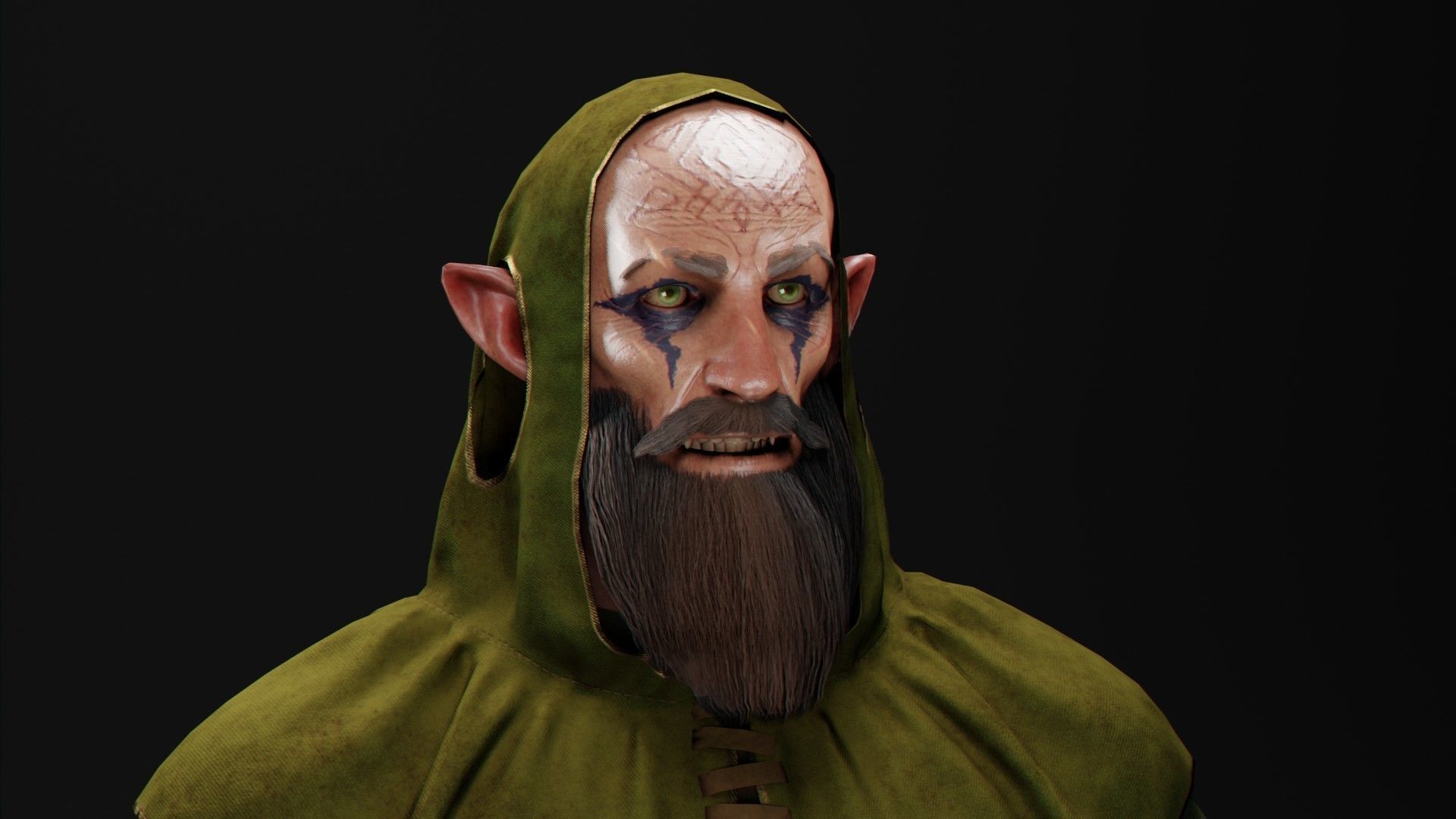 Druide chess game Low-poly 3D model_5