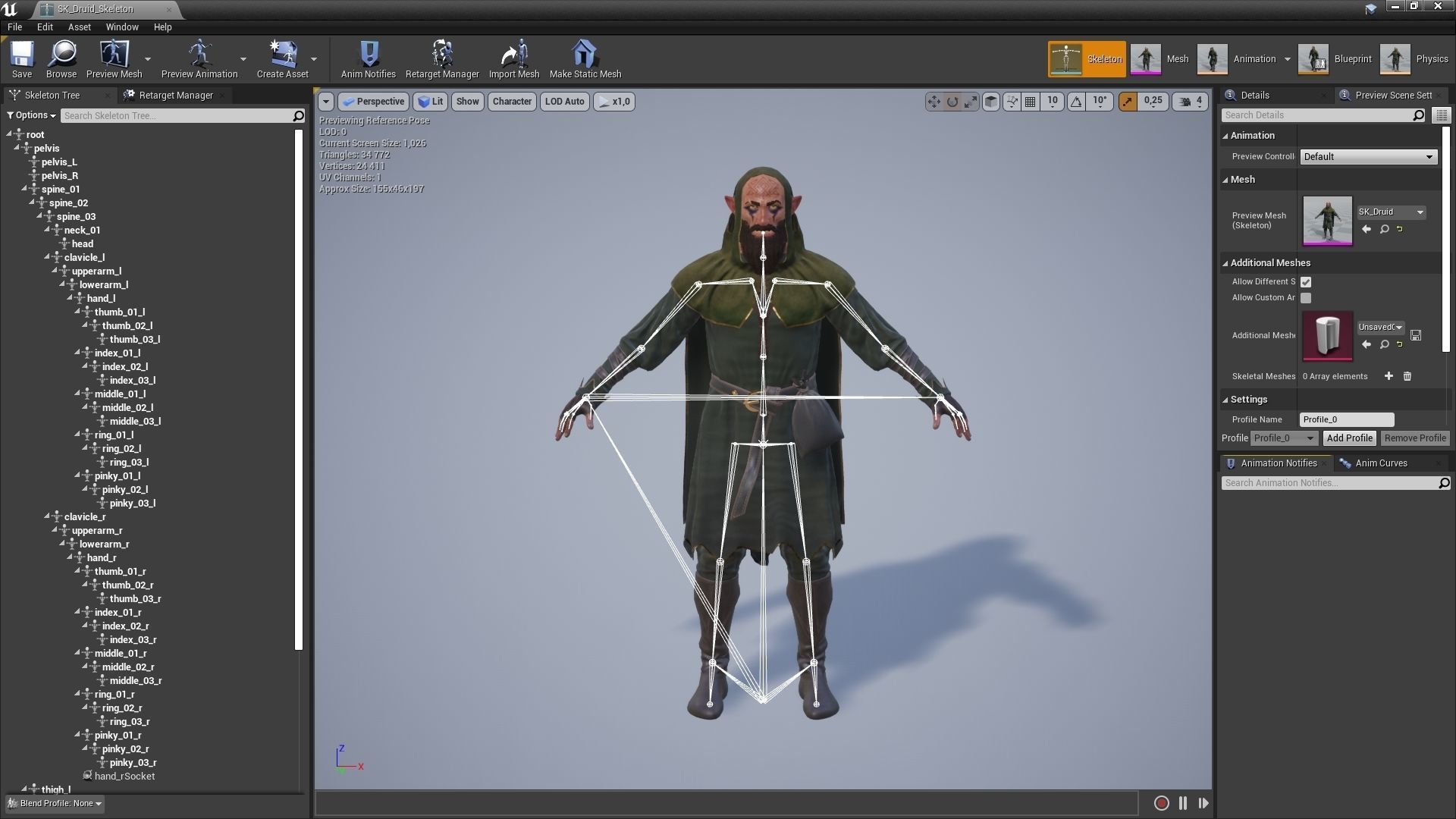 Druide chess game Low-poly 3D model_16