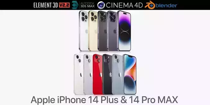Apple iPhone 14 Plus and 14 Pro MAX all colors