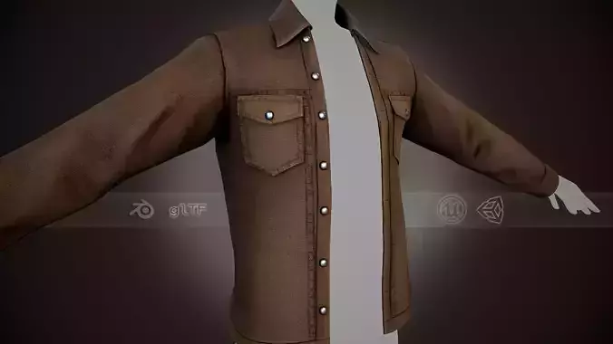 Brown Denim Shirt 