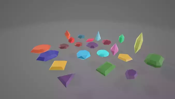 Gem Pack - Fantasy  Low-poly 3D model