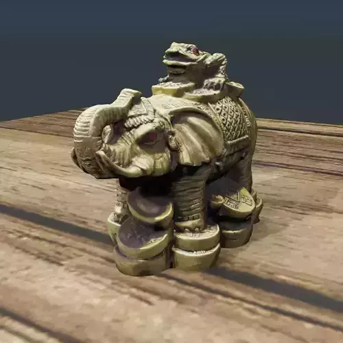 Elephant Statue Feng Shui Gold