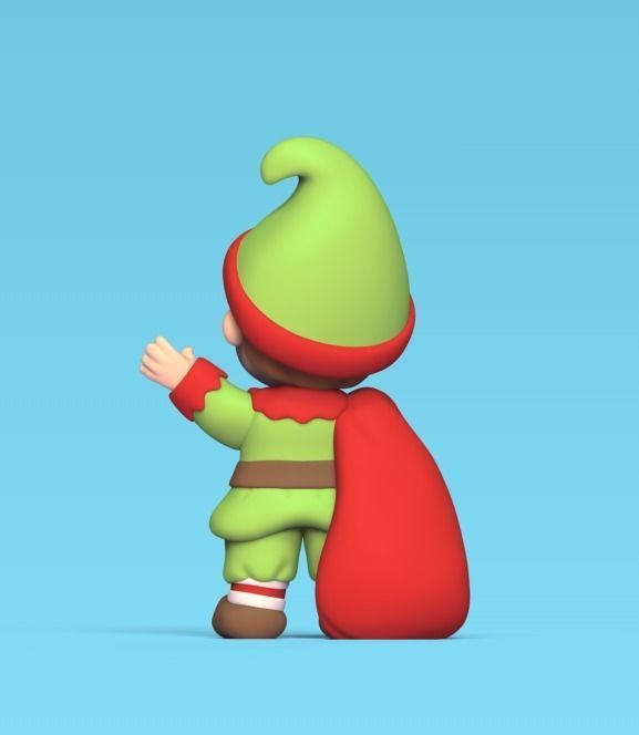 Cute Xmas Elf 3D print model_3