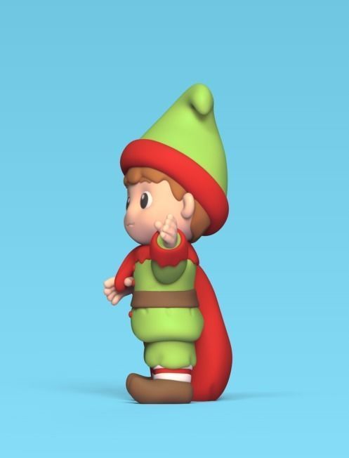 Cute Xmas Elf 3D print model_2