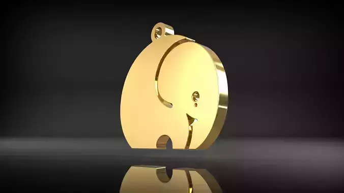 Elephant pendant 3D print model