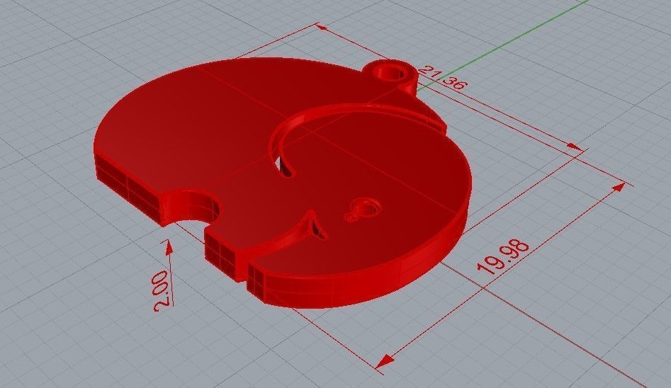 Elephant pendant 3D print model 3D print model_4