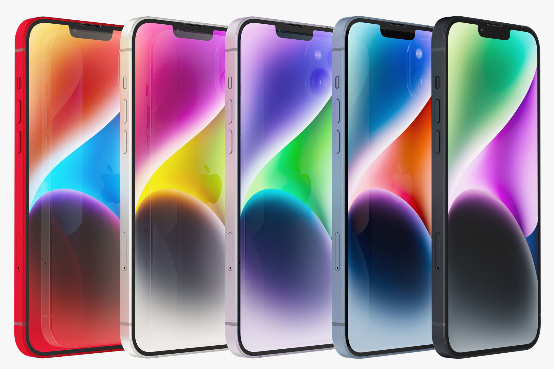 Apple iPhone 14 and 14 Plus and 14 Pro and 14 Pro MAX all colors 3D model_72