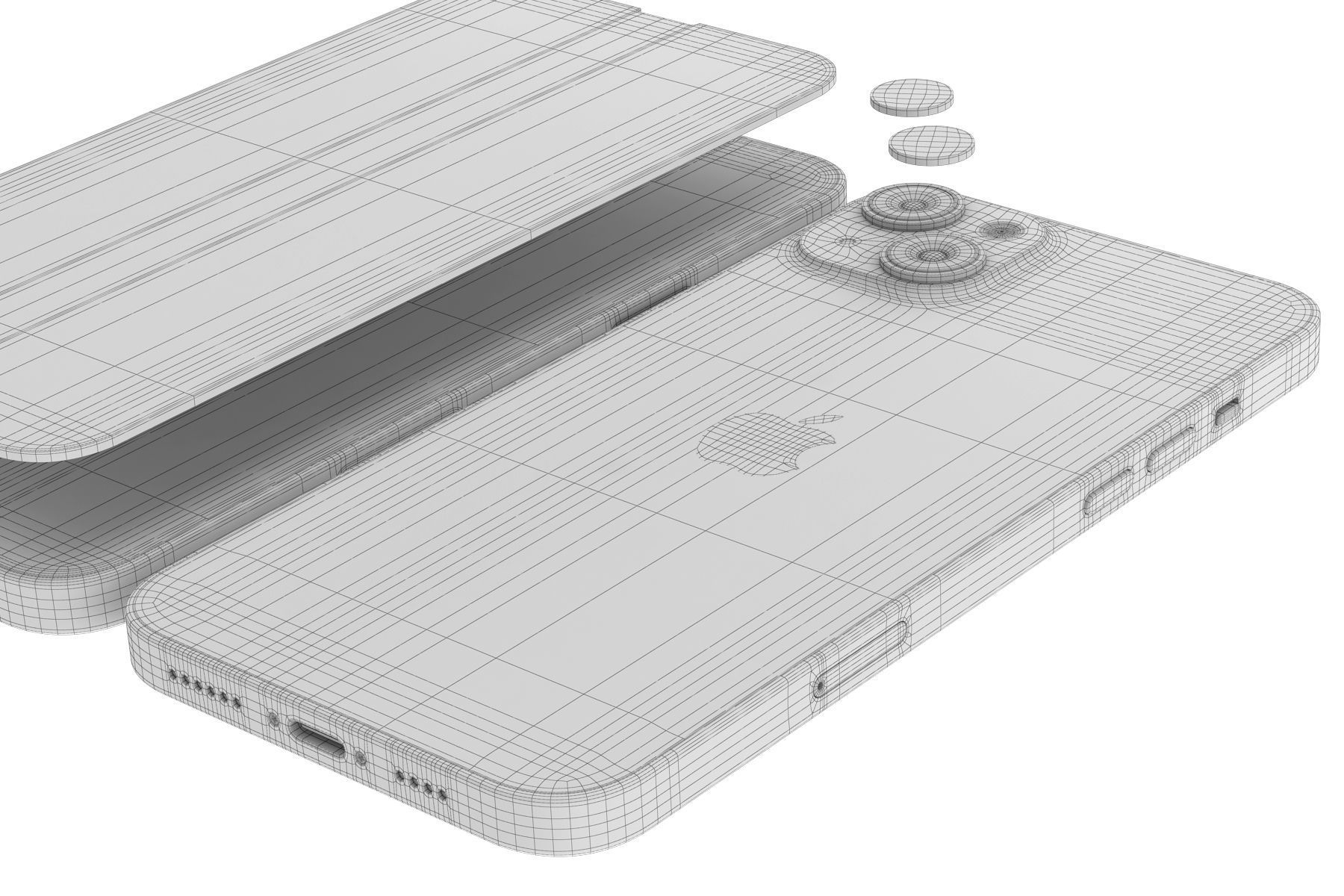 Apple iPhone 14 and 14 Plus and 14 Pro and 14 Pro MAX all colors 3D model_87