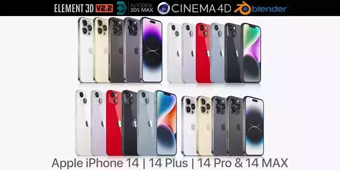 Apple iPhone 14 and 14 Plus and 14 Pro and 14 Pro MAX all colors