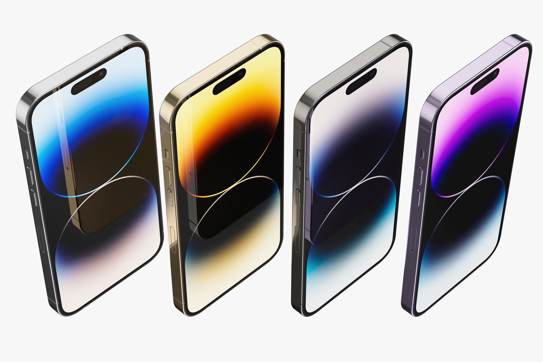 Apple iPhone 14 and 14 Plus and 14 Pro and 14 Pro MAX all colors 3D model_50