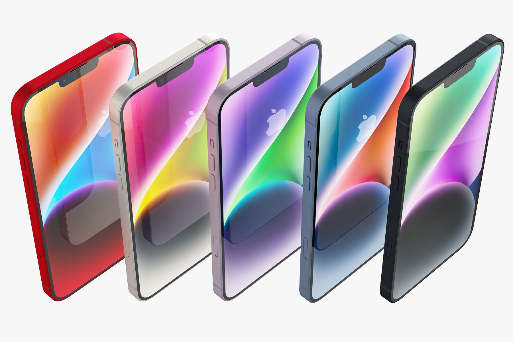 Apple iPhone 14 and 14 Plus and 14 Pro and 14 Pro MAX all colors 3D model_75
