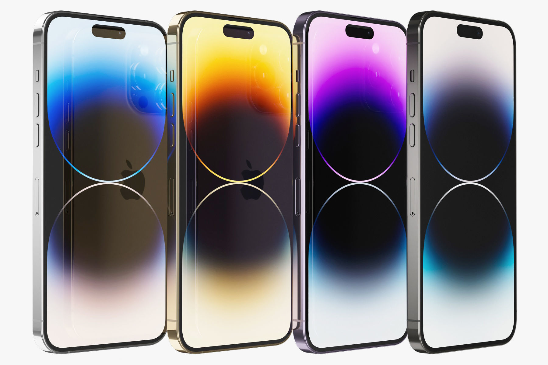 Apple iPhone 14 and 14 Plus and 14 Pro and 14 Pro MAX all colors 3D model_9