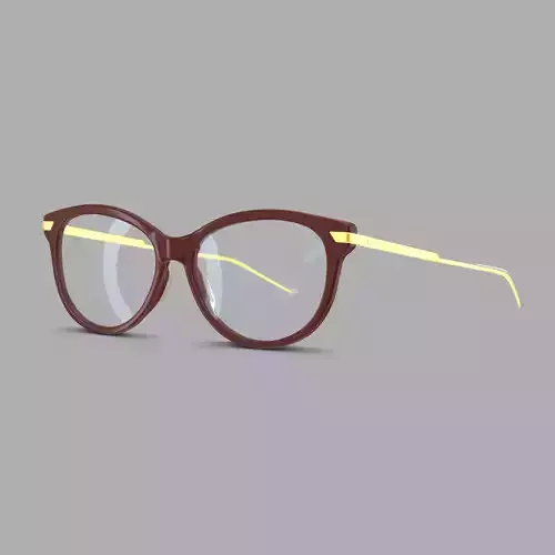 Bottega Veneta BV1039O Glasses Low-poly 3D model