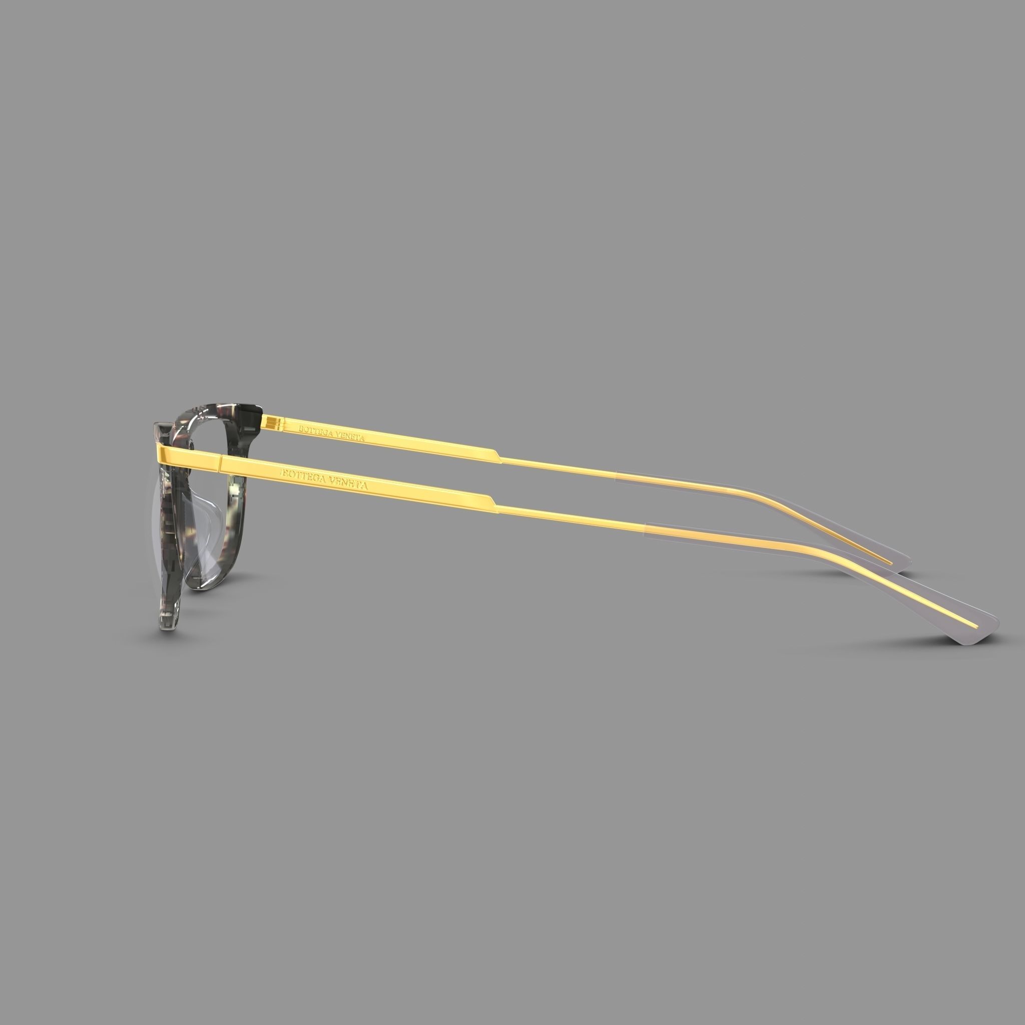 Bottega Veneta BV1040OA Glasses Low-poly 3D model_3