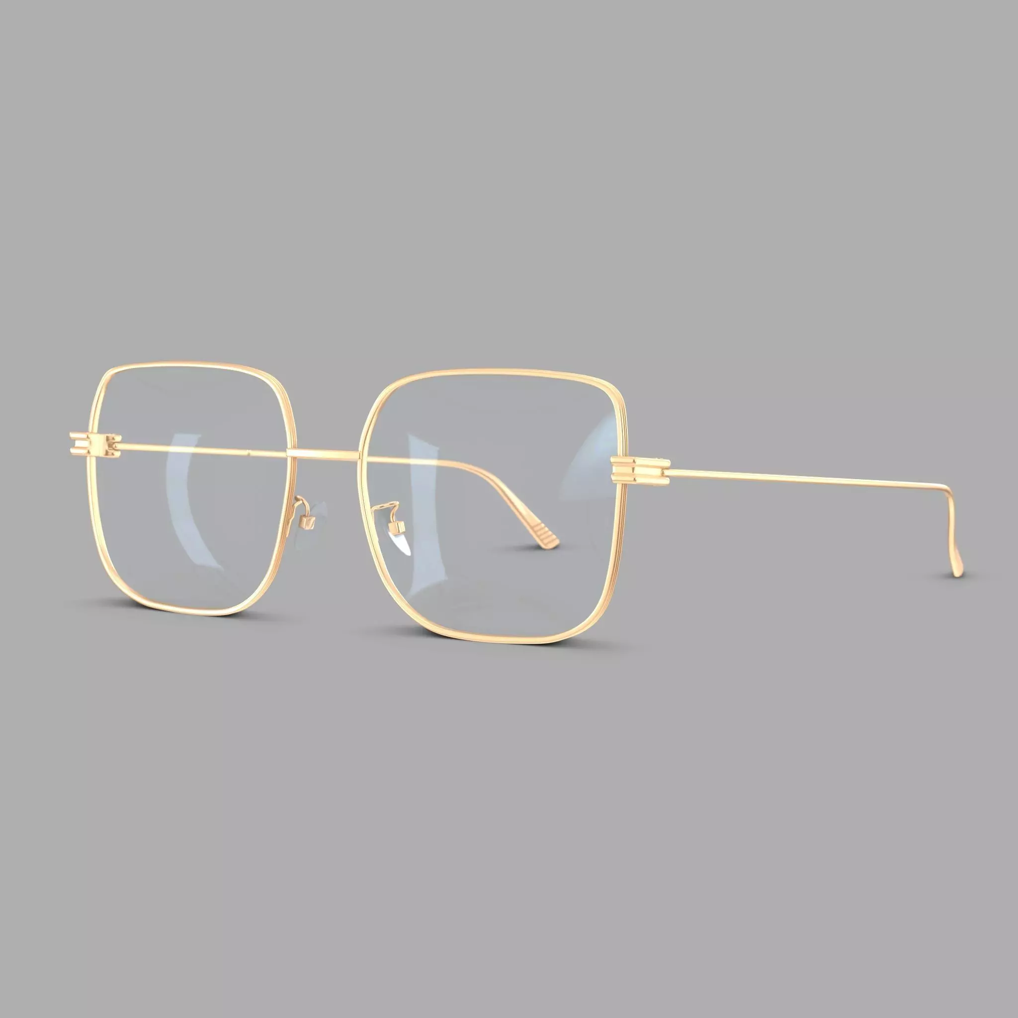 Bottega Veneta BV1049O Glasses Low-poly 3D model_0