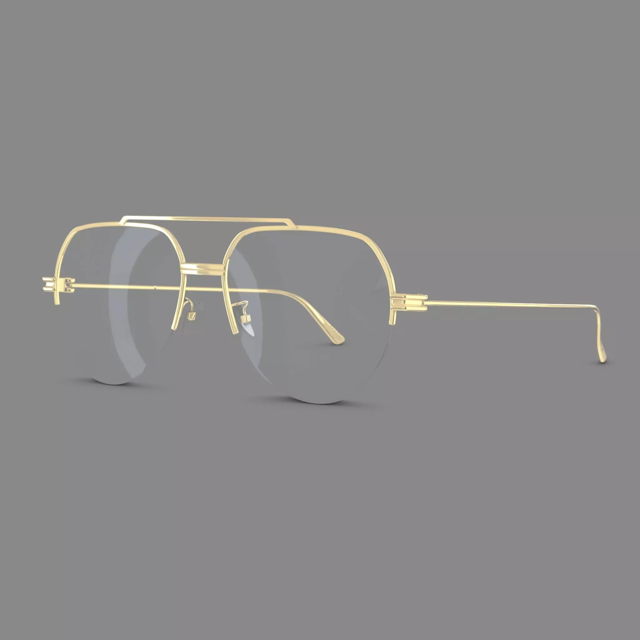 Bottega Veneta BV1050O Glasses  Low-poly 3D model_0