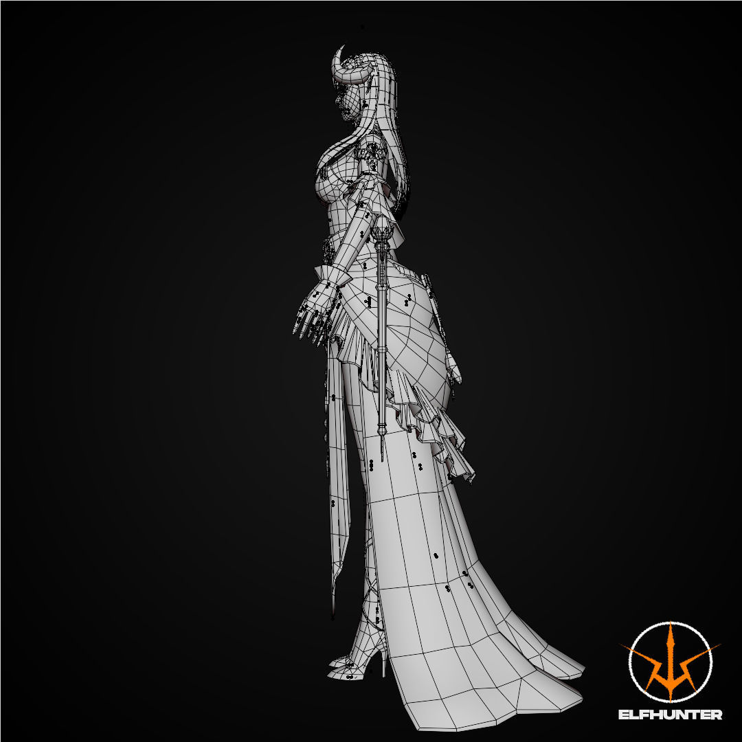 3D model EXCLUSIVE ELF HUNTER EDITION RIGGED CHARACTER ELF DEMONIC VR ...