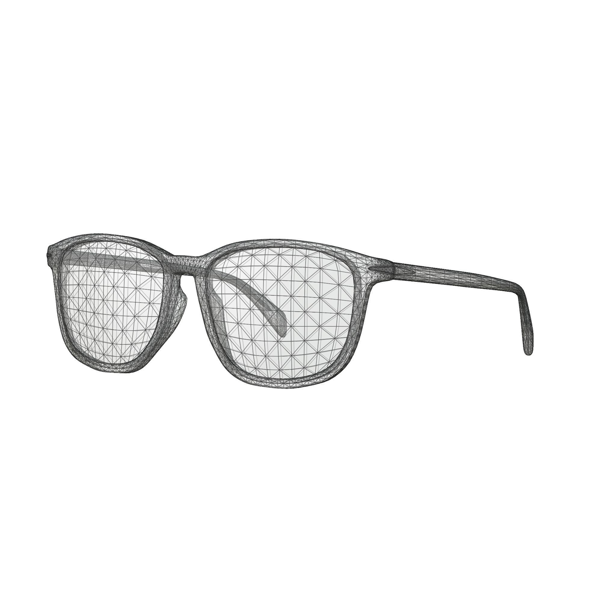 David Beckham - DB1017 Glasses Low-poly 3D model_5
