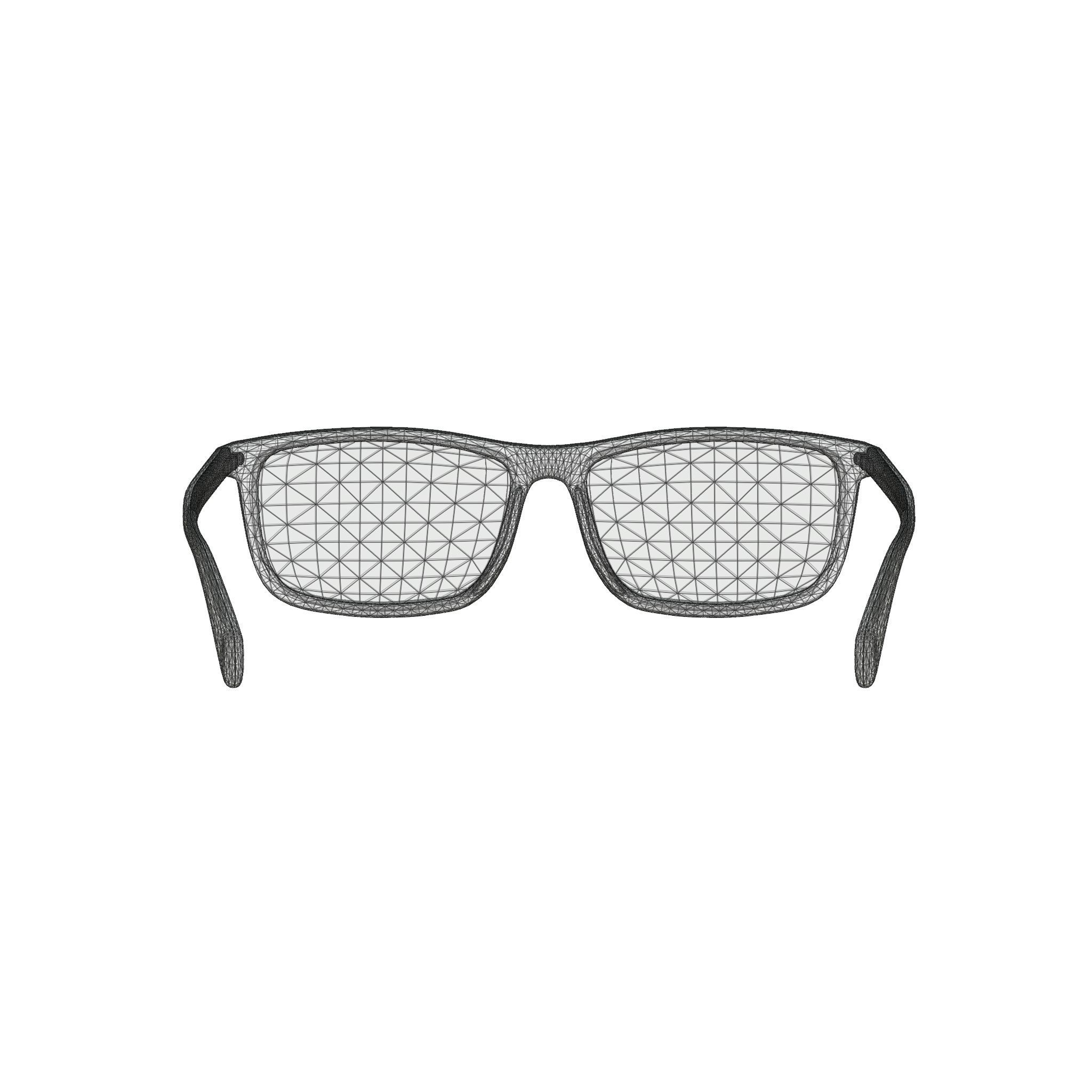 David Beckham - DB1019 Glasses Low-poly 3D model_6