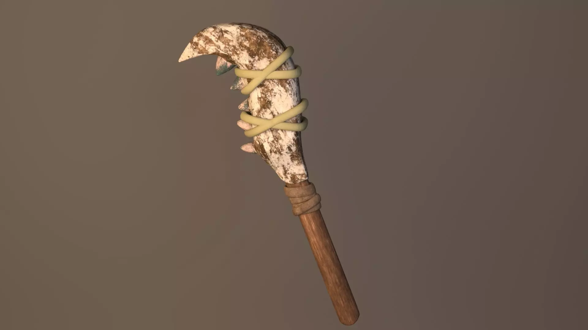 weopon wooden wand Low-poly 3D model_0