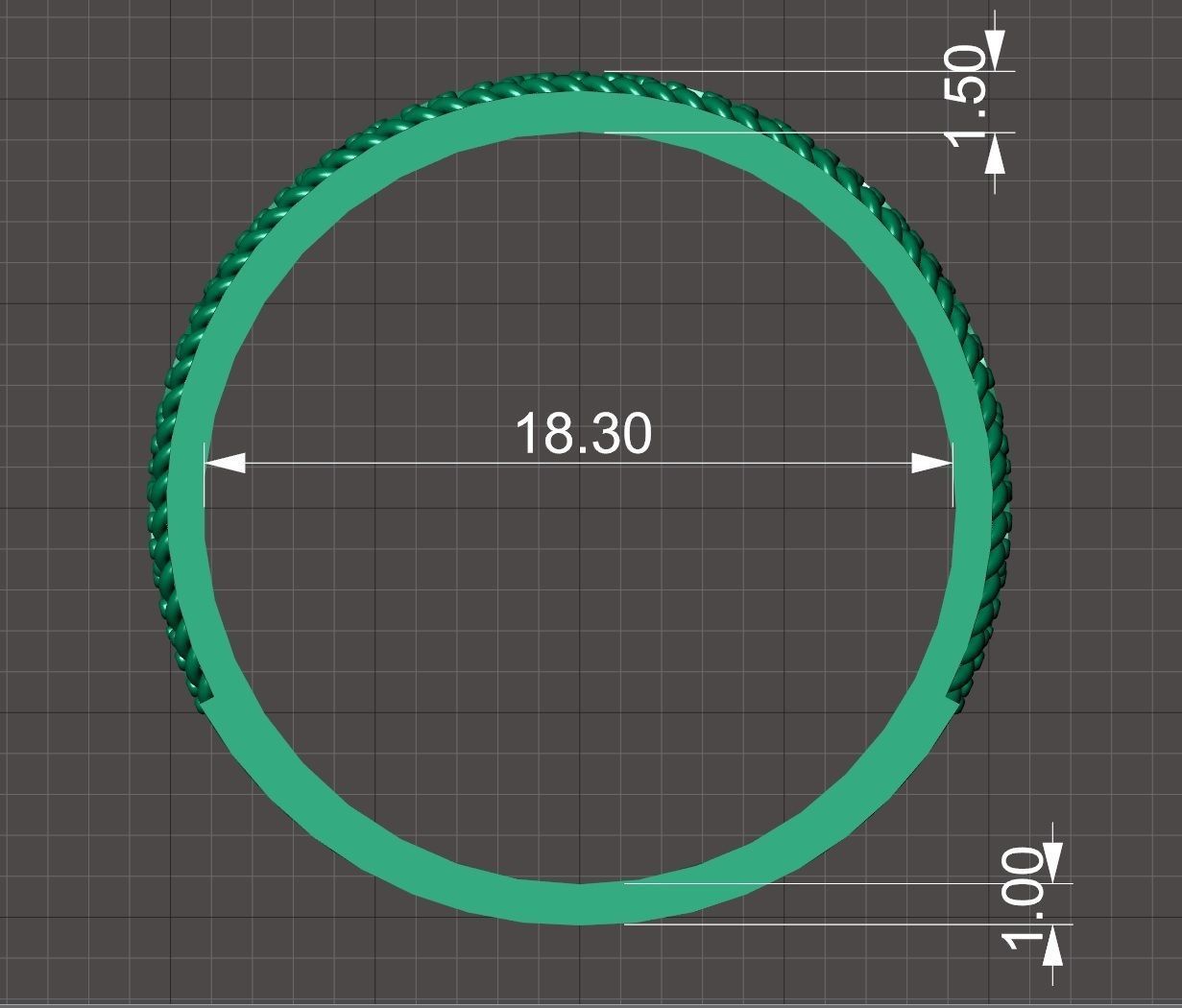 Designer crown ring with diamonds 3D print model_7